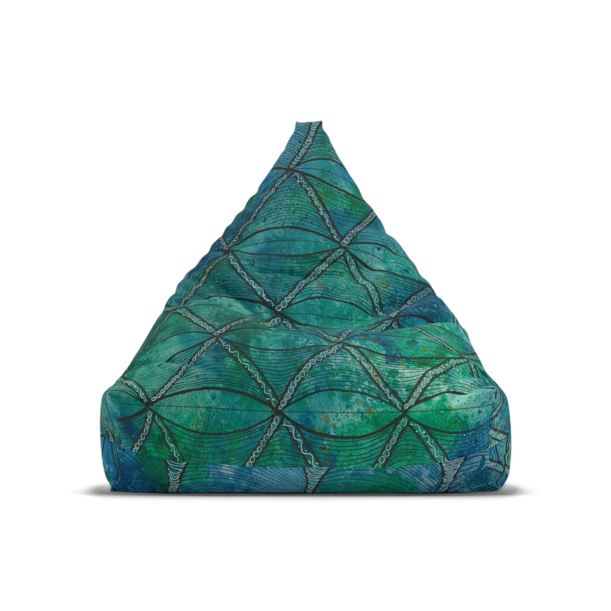 Bean Bag Chair Covers For Indoor & Outdoor - 2 Sizes - Exciting Abstract Design #58 How's The Serenity?