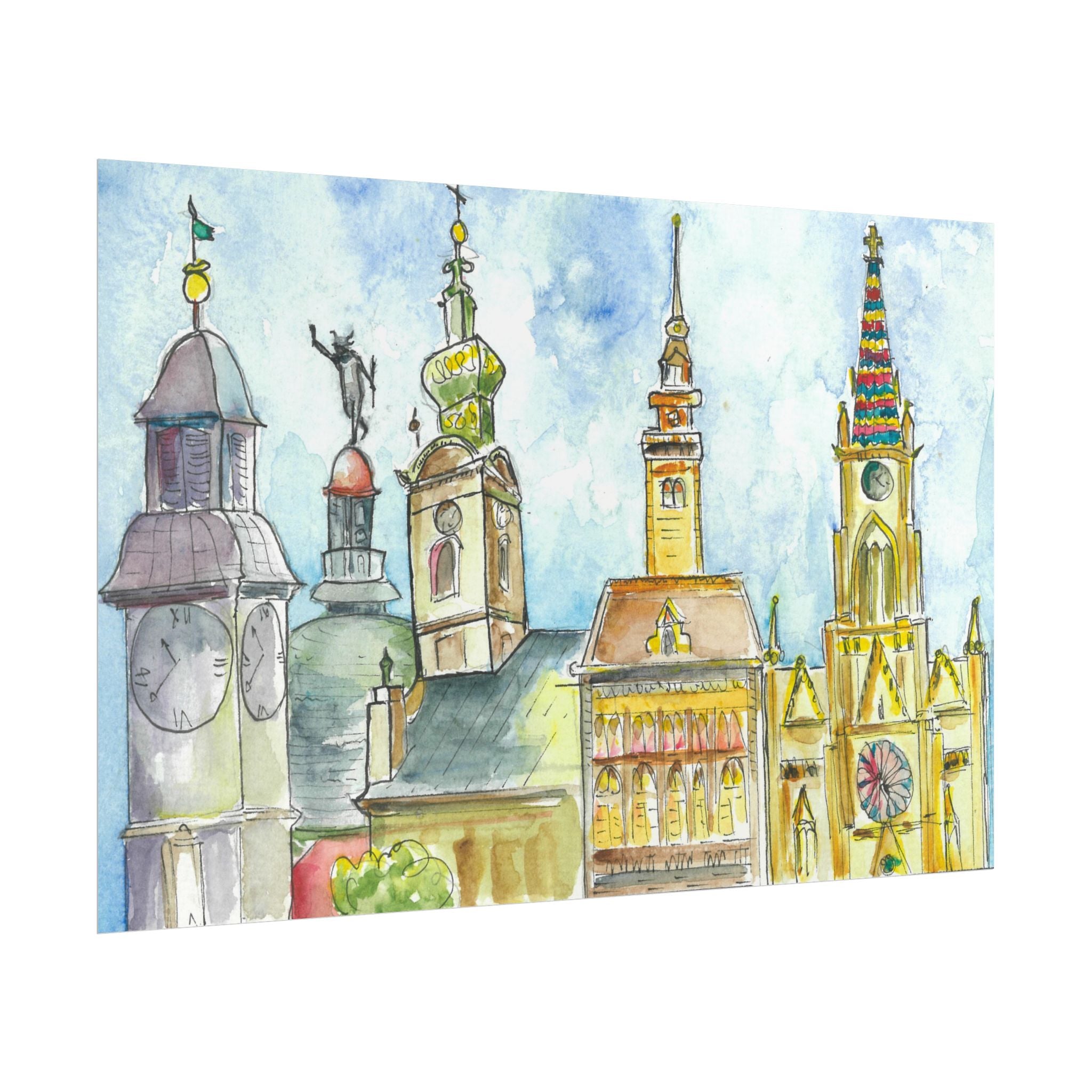 Large Colourful Wall Art, Posters & Prints, For Office, Bedroom or Living Room, or Special Gift #95 Beautiful Novi Sad - Serbia