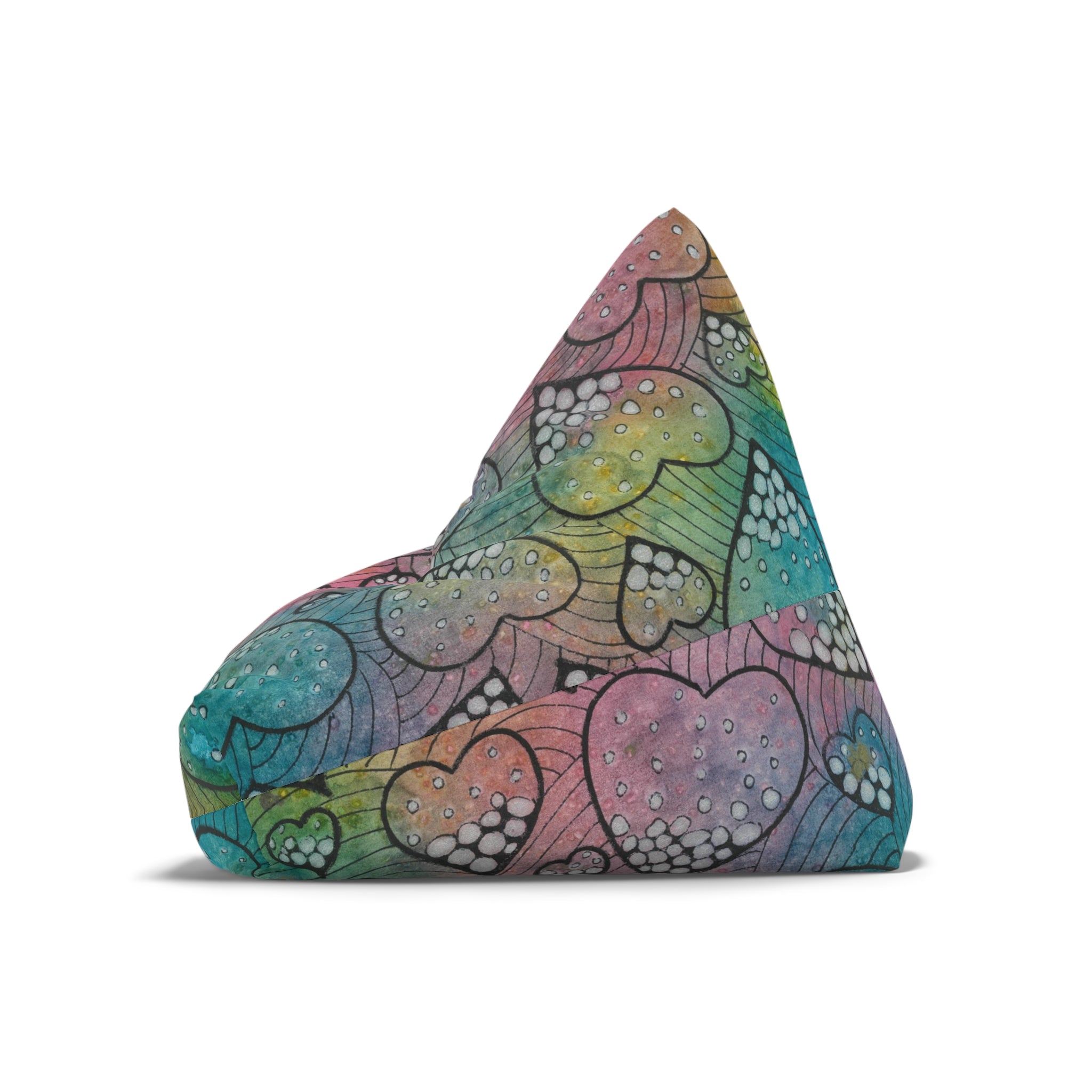 Bean Bag Chair Covers For Indoor & Outdoor - 2 Sizes - Exciting Abstract Design #97 What's Love Got To Do With It?