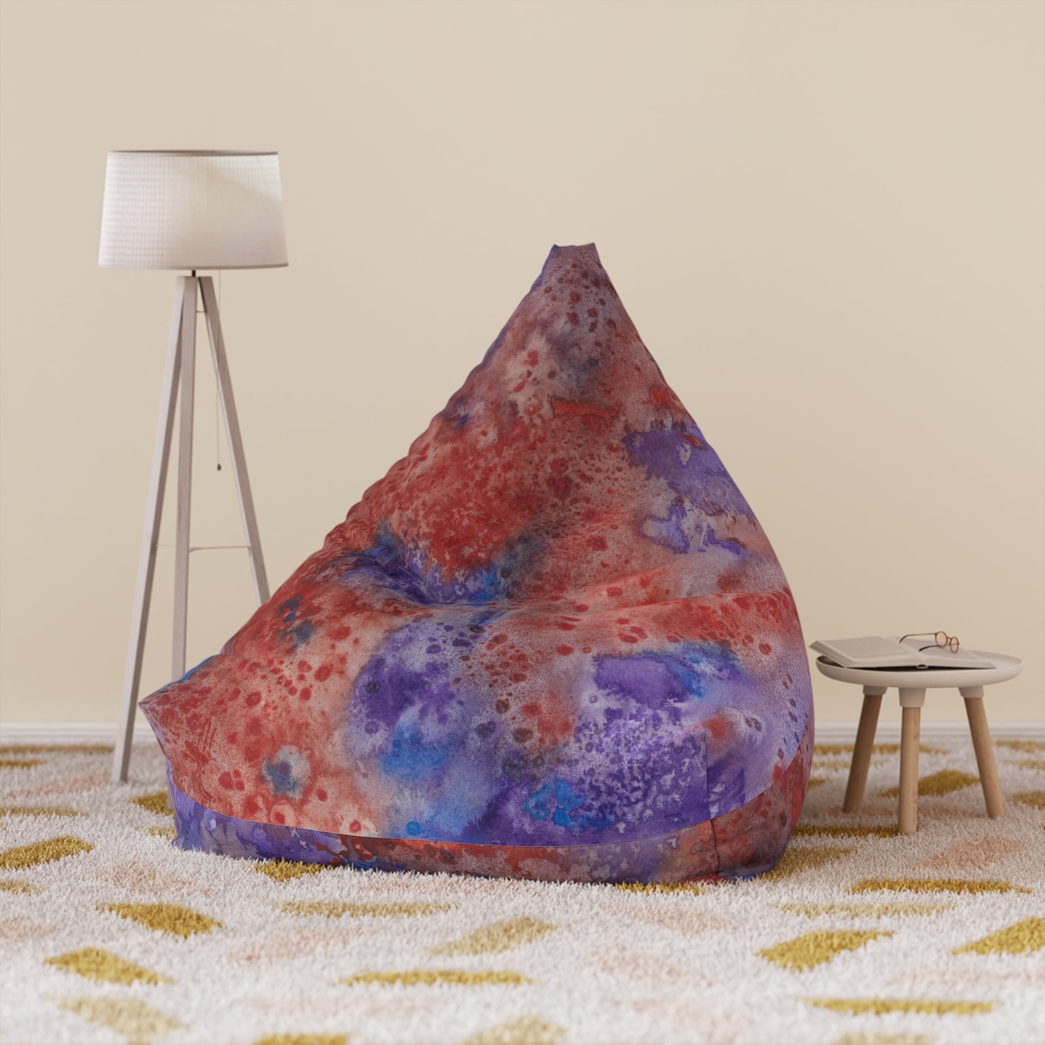 Bean Bag Chair Covers For Indoor & Outdoor - 2 Sizes - Exciting Abstract Design #51 In The Beginning