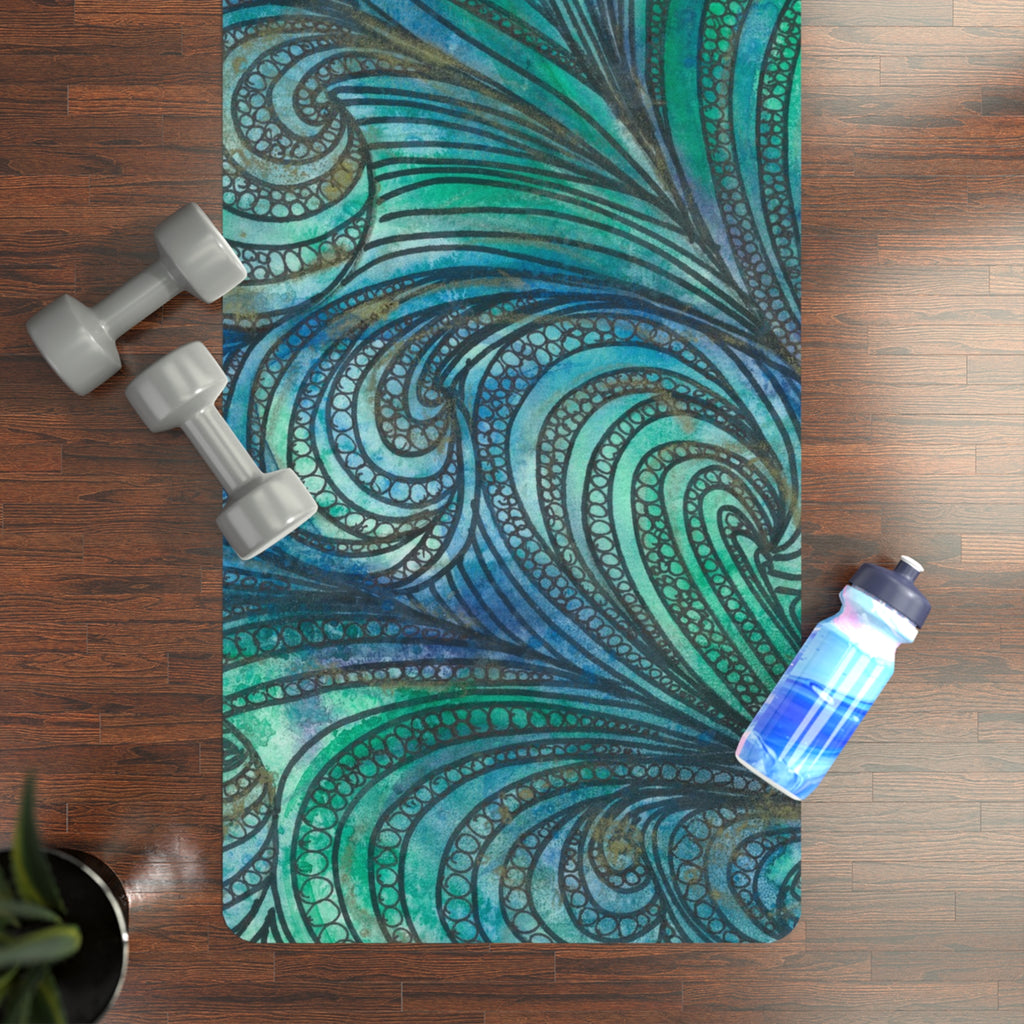 Yoga Mats and Gym Mats. Colourful Abstract Designs. Perfect for Home, Yoga or Gym Class, or a Special Gift #71 Call Of The Sea