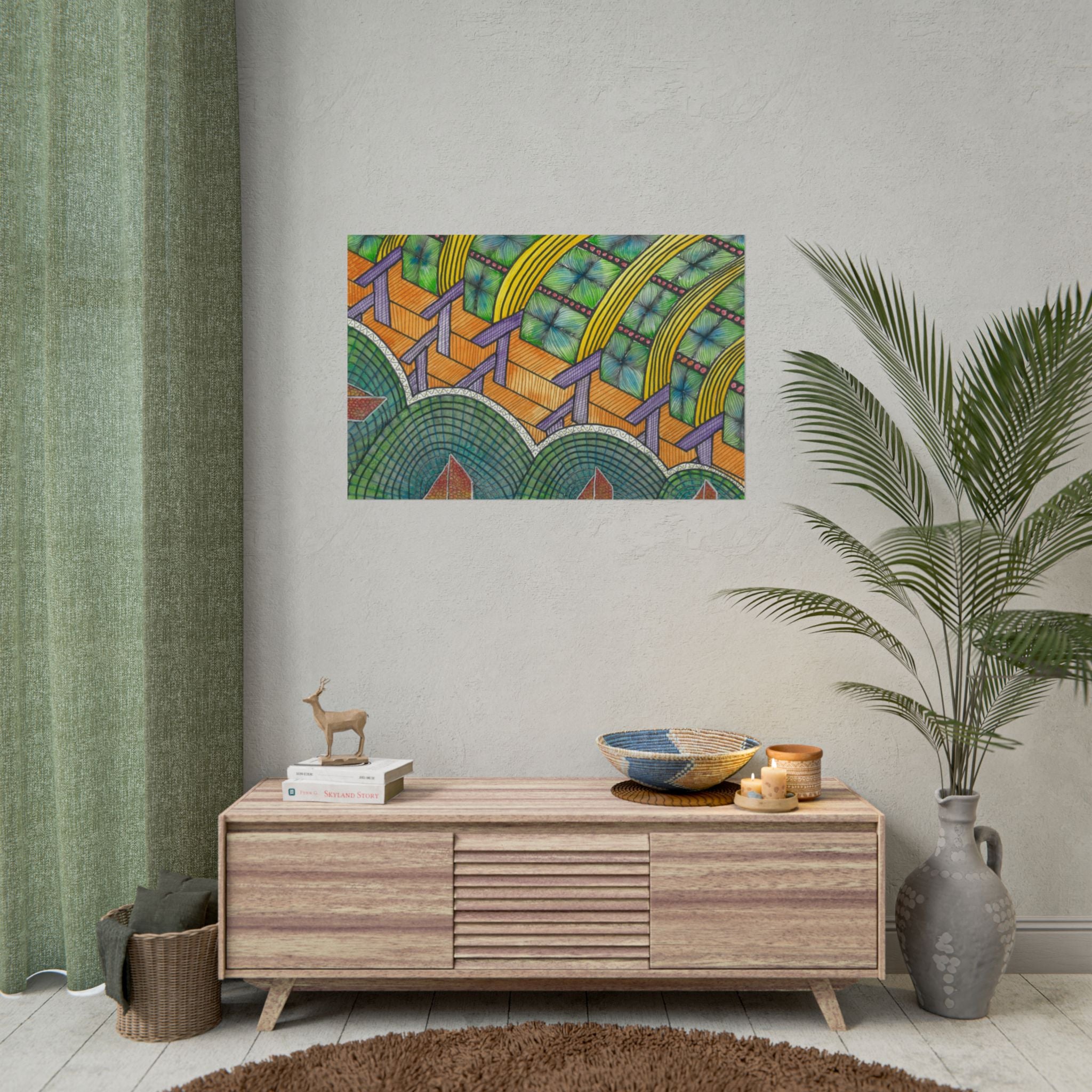 Large Colourful Wall Art, Posters & Prints, For Office, Bedroom or Living Room, or Special Gift #31 T'Eye Land