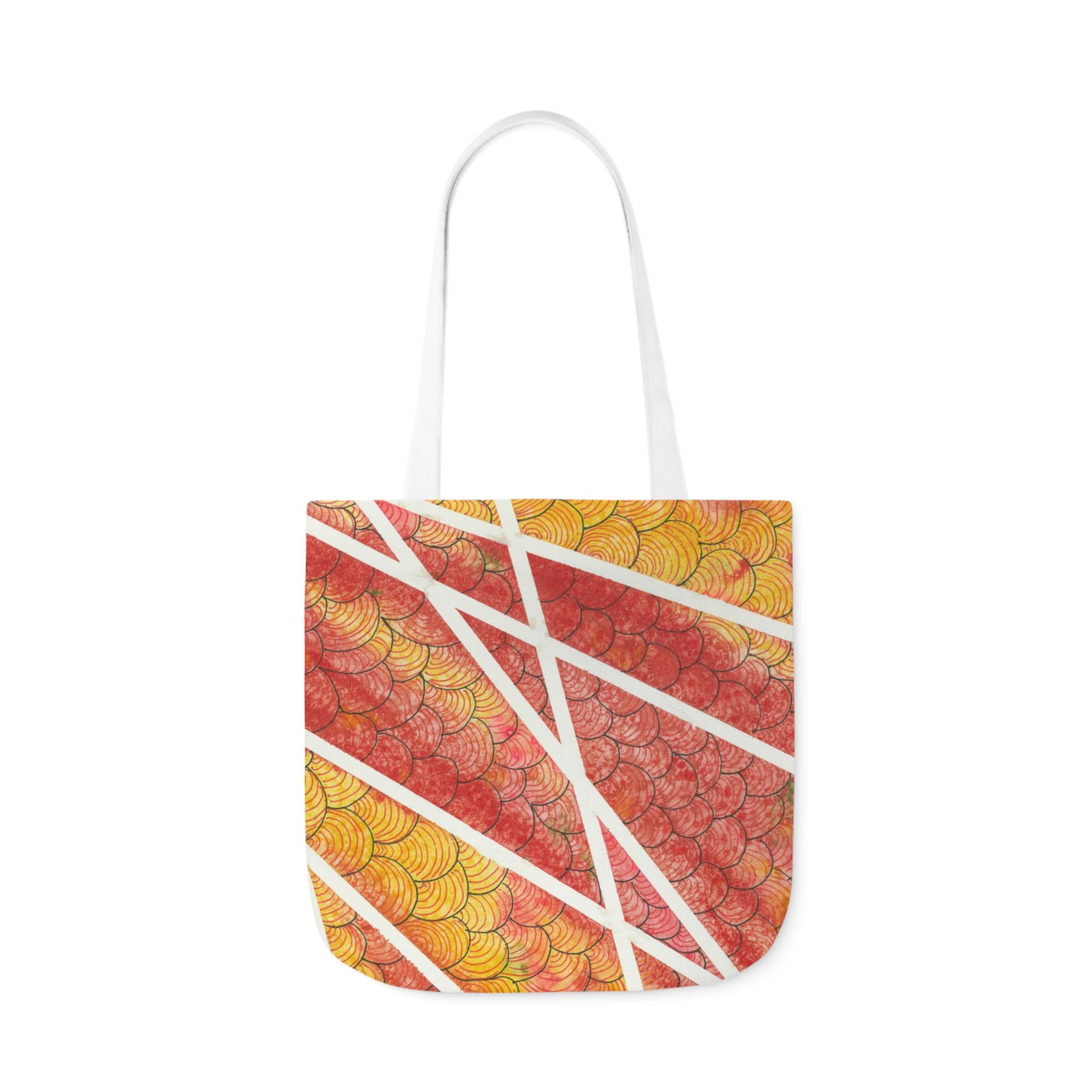 Canvas Tote Bags, Colourful Abstract Designs, 5-Color Straps, 3 Sizes.  For Family and friends or a Special Gift #67 Max Mimosa