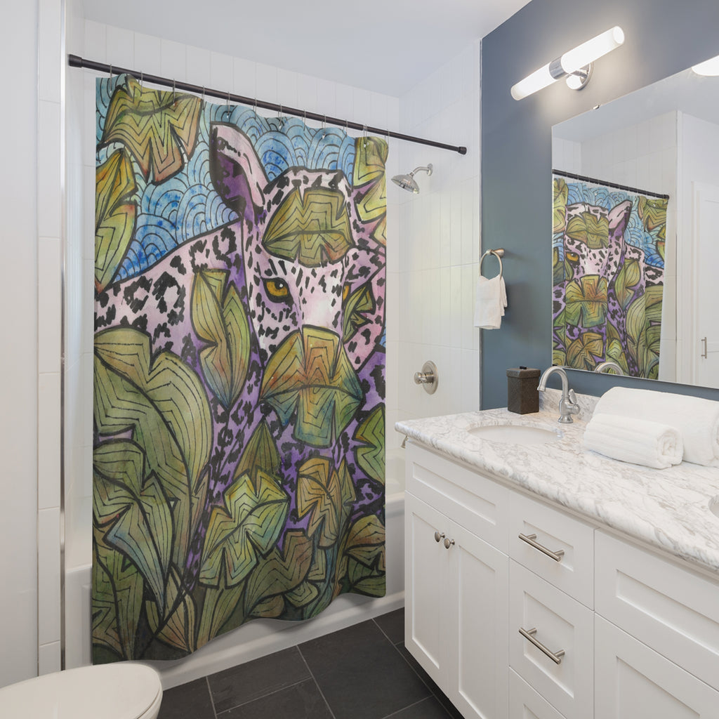Beautiful Shower Curtains to Refresh Your Bathroom. Colourful Abstract Designs. Perfect For Your Bathroom or Special House-Warming Gift #76 Purrfect Blend