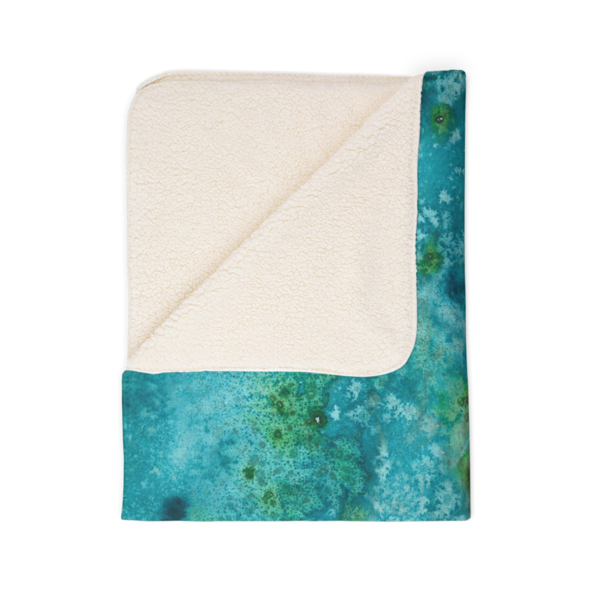 Fleece Throw Blanket, Textured Sherpa Underside, Hemmed, 2 Sizes. Colourful Abstract Design. Perfect for Bedroom, Living Room, or Special Gift #83 Who Am I Today