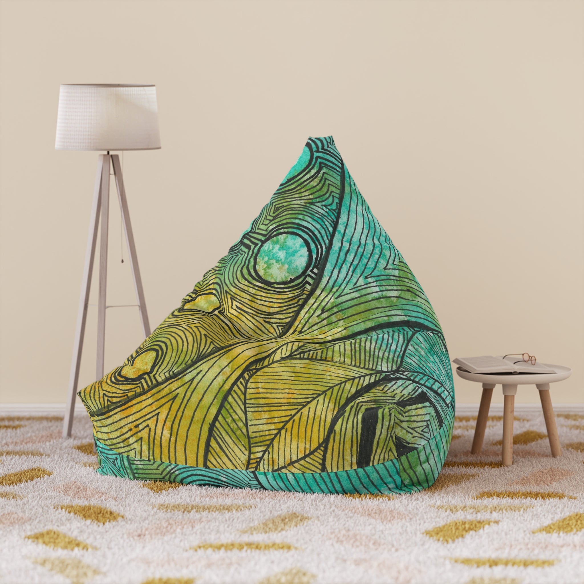Bean Bag Chair Covers For Indoor & Outdoor - 2 Sizes - Exciting Abstract Design #27 Come What May