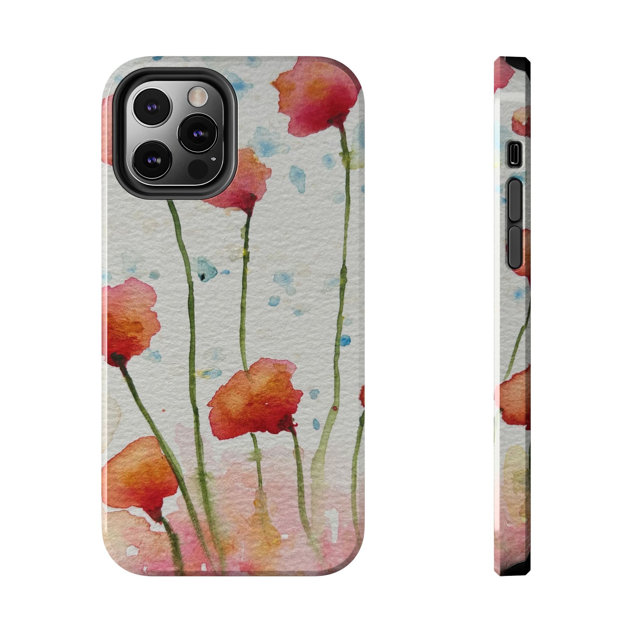 Tough Phone Case - All iPhones and Samsung Galaxys - Exciting Abstract Design #94 Poppies Galore
