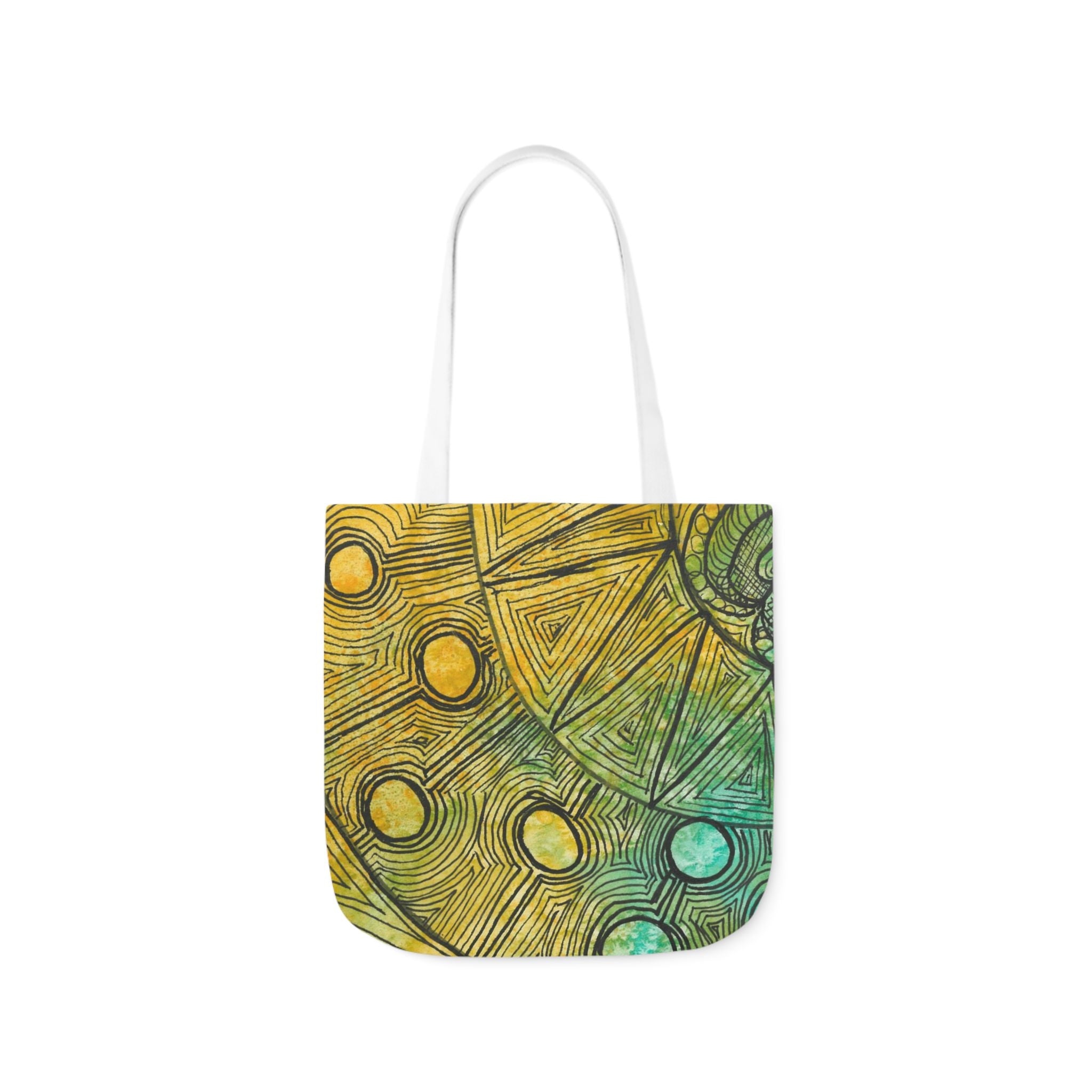 Canvas Tote Bags, Colourful Abstract Designs, 5-Color Straps, 3 Sizes.  For Family and friends or a Special Gift #27 Come What May