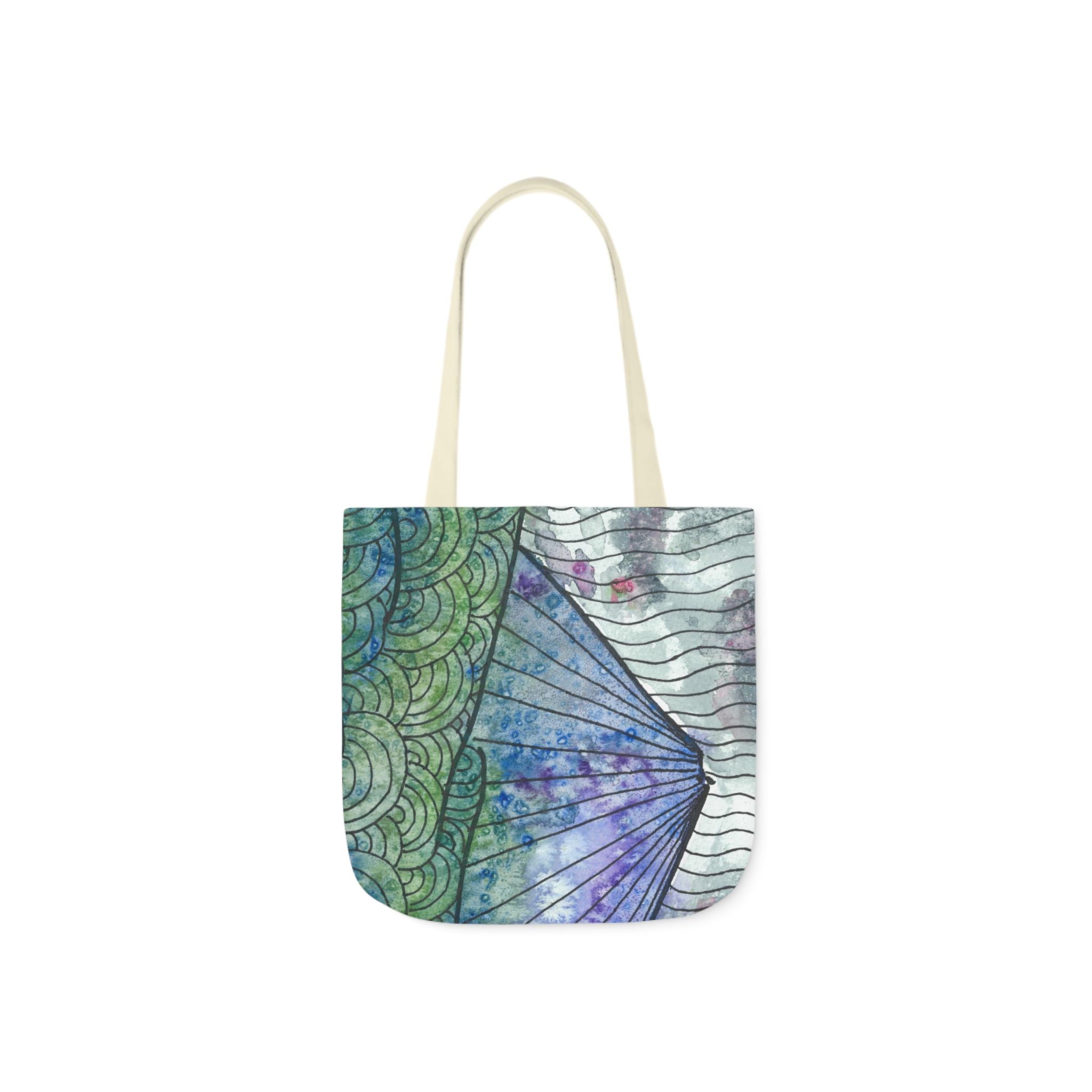 Canvas Tote Bags, Colourful Abstract Designs, 5-Color Straps, 3 Sizes.  For Family and friends or a Special Gift #90 Rtanj Pyramid