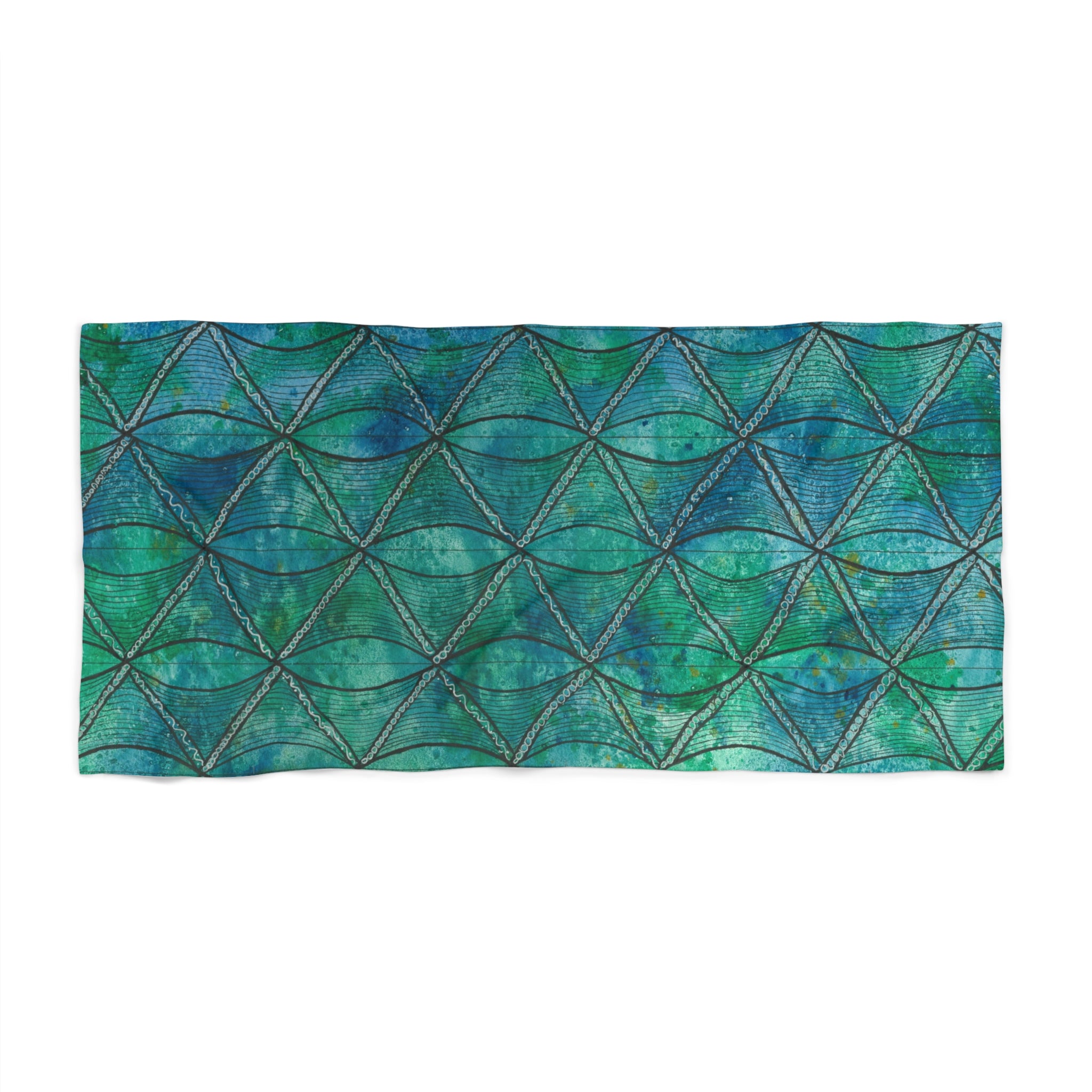 Colourful Abstract Beach Towels, Cotton Loop backing for Durability, 2 Sizes.  For Family and friends or a Special Gift #58 Hows The Serenity