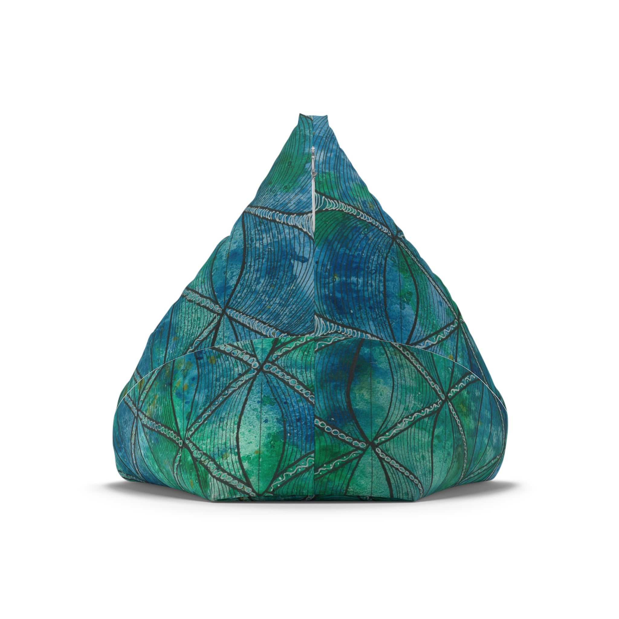 Bean Bag Chair Covers For Indoor & Outdoor - 2 Sizes - Exciting Abstract Design #58 How's The Serenity?
