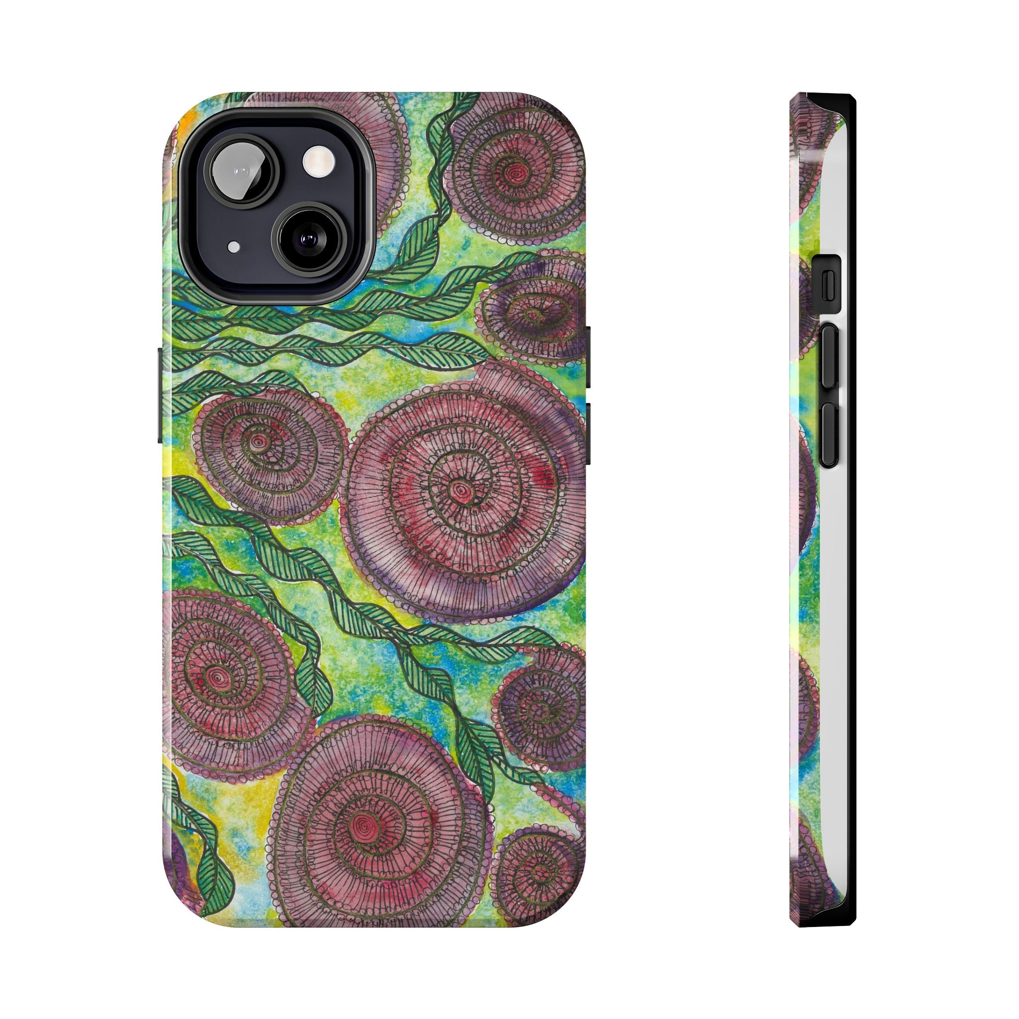 Tough Phone Case - All iPhones and Samsung Galaxys - Exciting Abstract Design #35 Beetroot To Yourself
