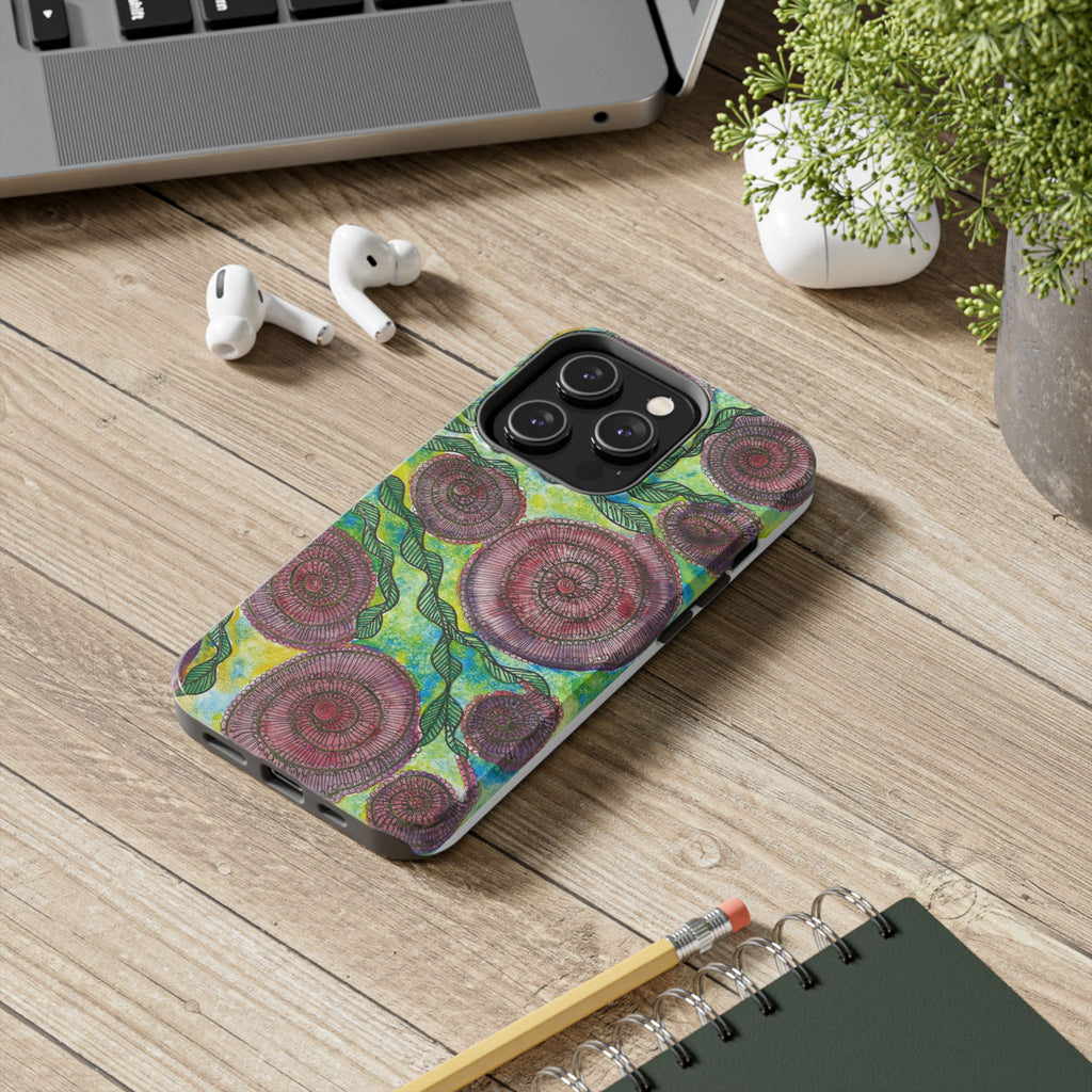 Tough Phone Case - All iPhones and Samsung Galaxys - Exciting Abstract Design #35 Beetroot To Yourself