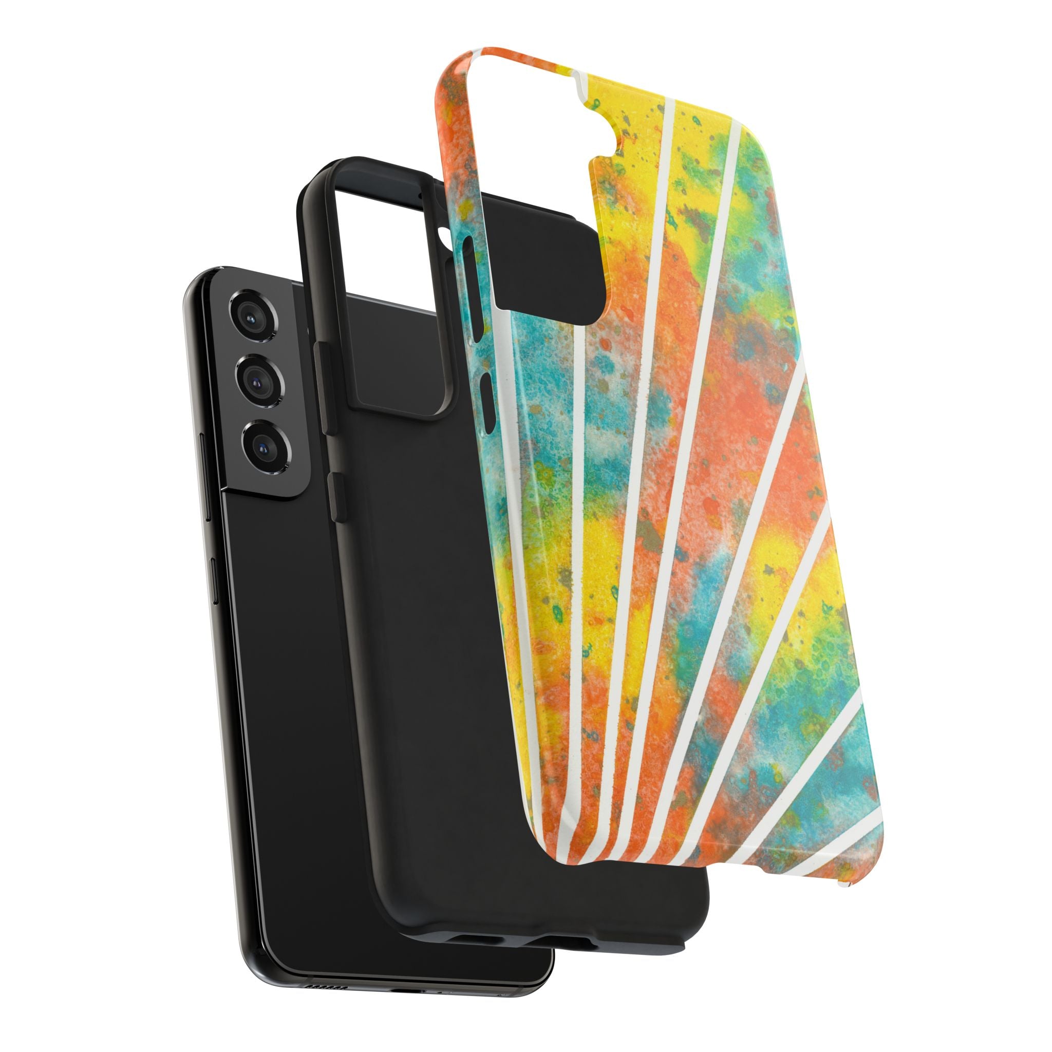 Tough Phone Case - All iPhones and Samsung Galaxys - Exciting Abstract Design #101 Your Energy Radiates