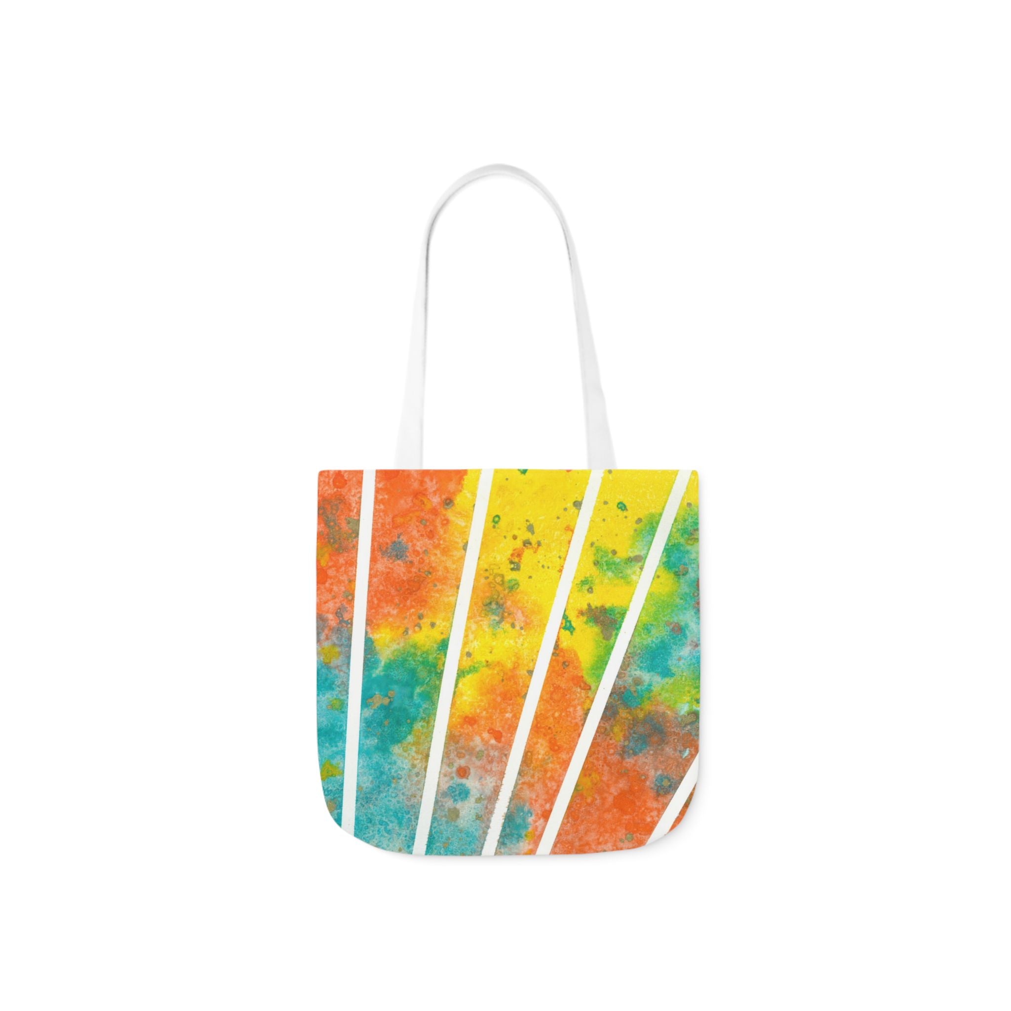 Canvas Tote Bags, Colourful Abstract Designs, 5-Color Straps, 3 Sizes.  For Family and friends or a Special Gift #101 Your Energy Radiates