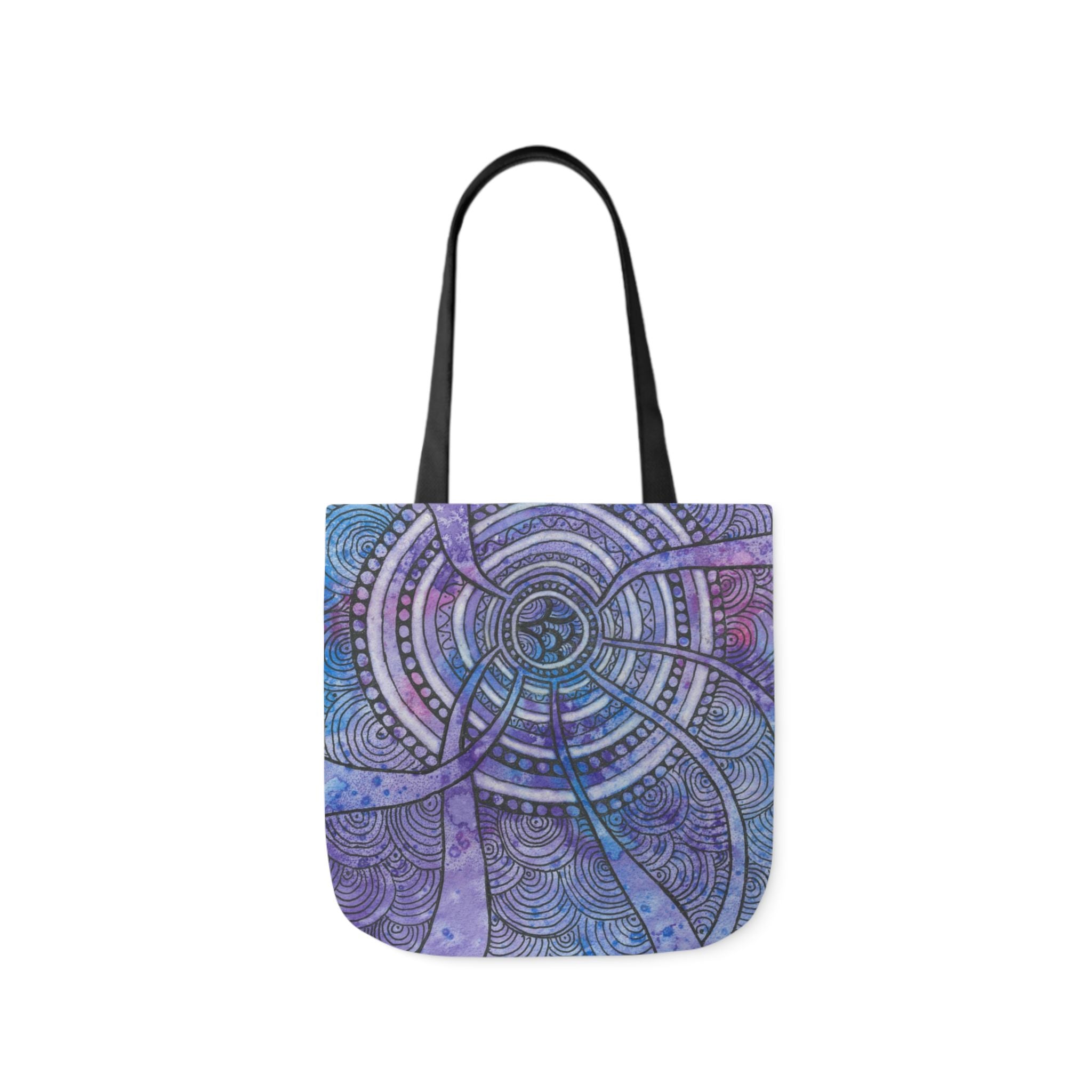 Canvas Tote Bags, Colourful Abstract Designs, 5-Color Straps, 3 Sizes.  For Family and friends or a Special Gift #56 The Way Home