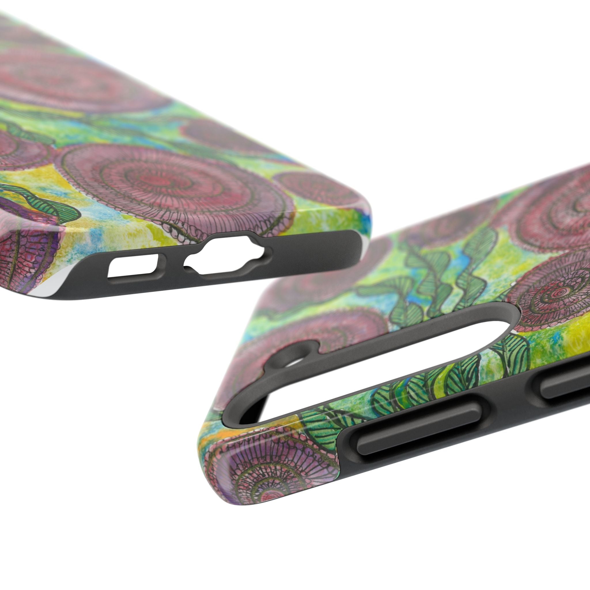 Tough Phone Case - All iPhones and Samsung Galaxys - Exciting Abstract Design #35 Beetroot To Yourself