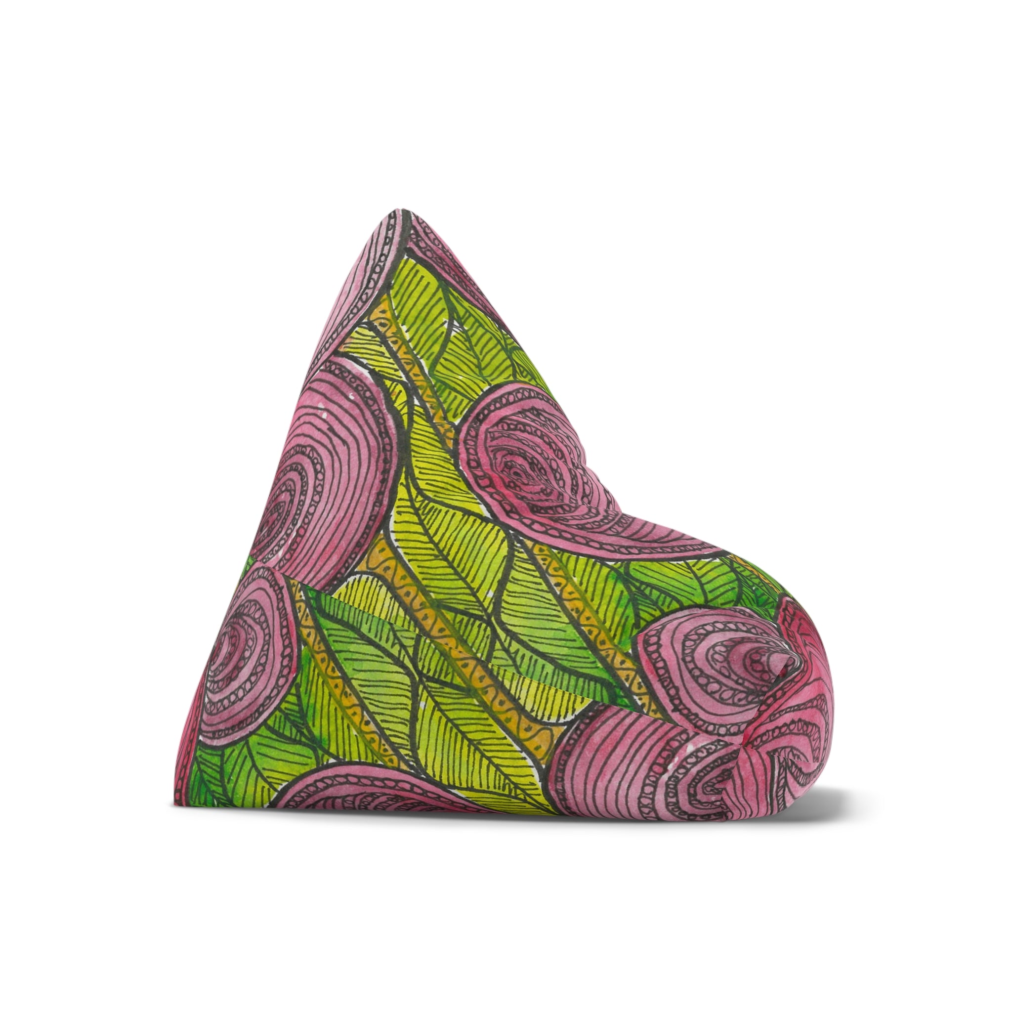 Bean Bag Chair Covers For Indoor & Outdoor - 2 Sizes - Exciting Abstract Design #9 Spaced Blossoms