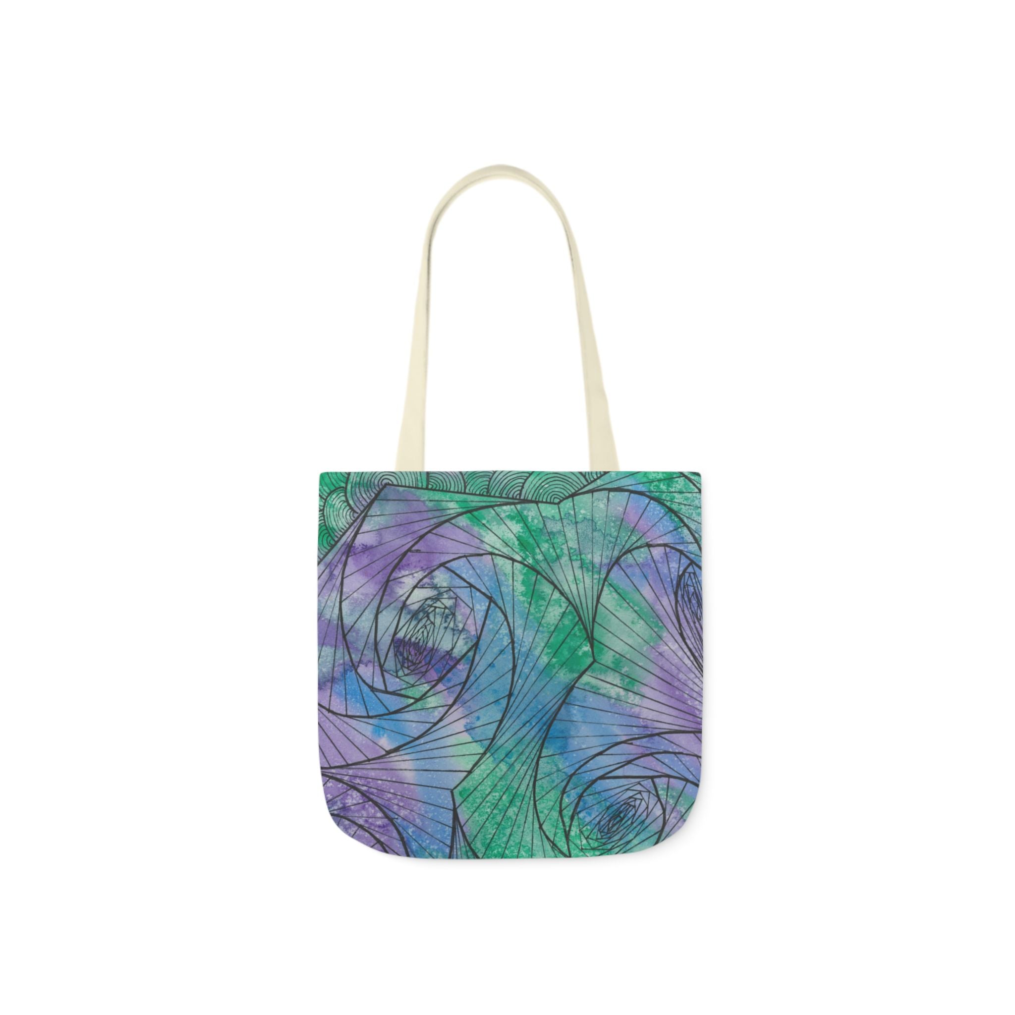 Canvas Tote Bags, Colourful Abstract Designs, 5-Color Straps, 3 Sizes.  For Family and friends or a Special Gift #50 If Not Now When