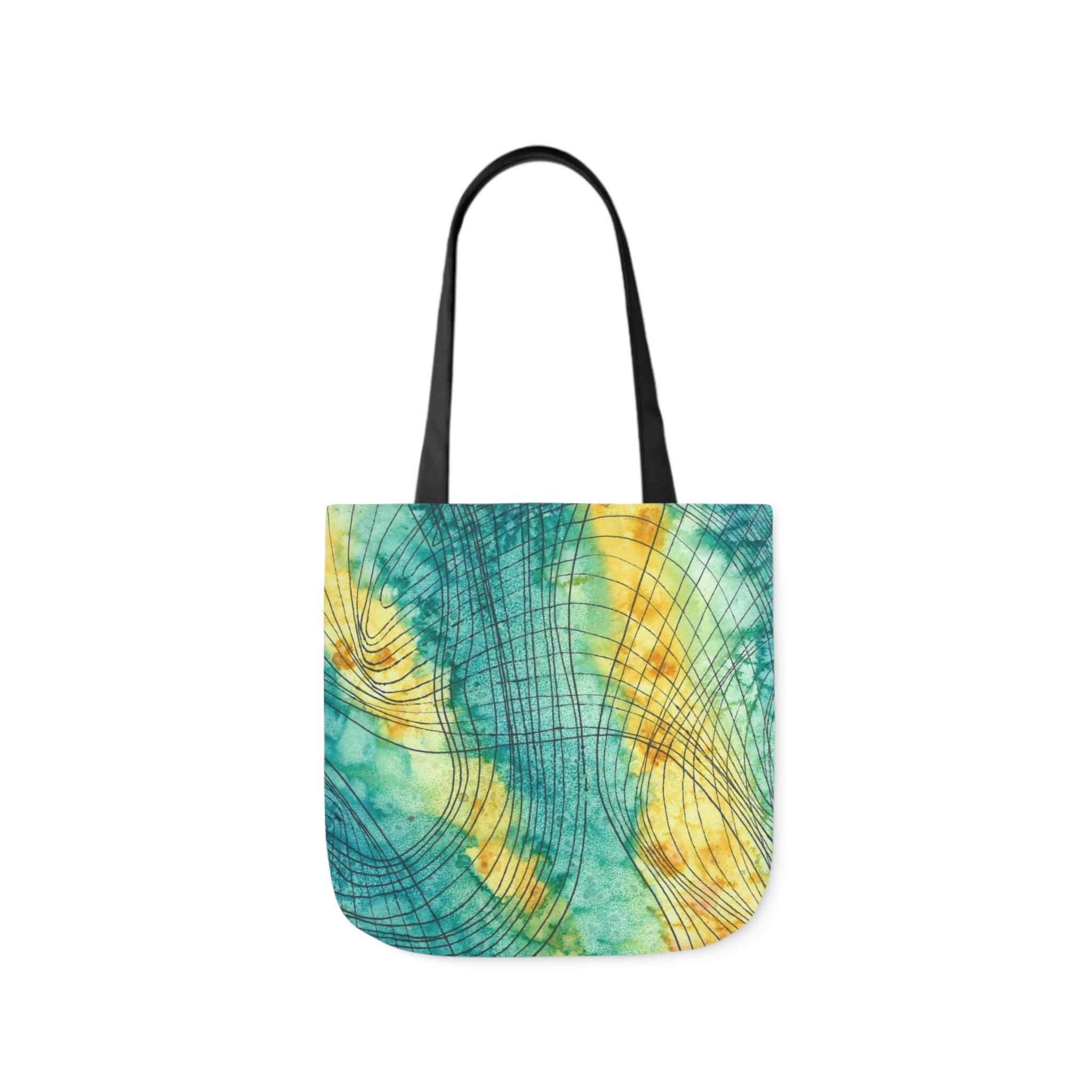 Canvas Tote Bags, Colourful Abstract Designs, 5-Color Straps, 3 Sizes.  For Family and friends or a Special Gift #81 The Only Way Is Up