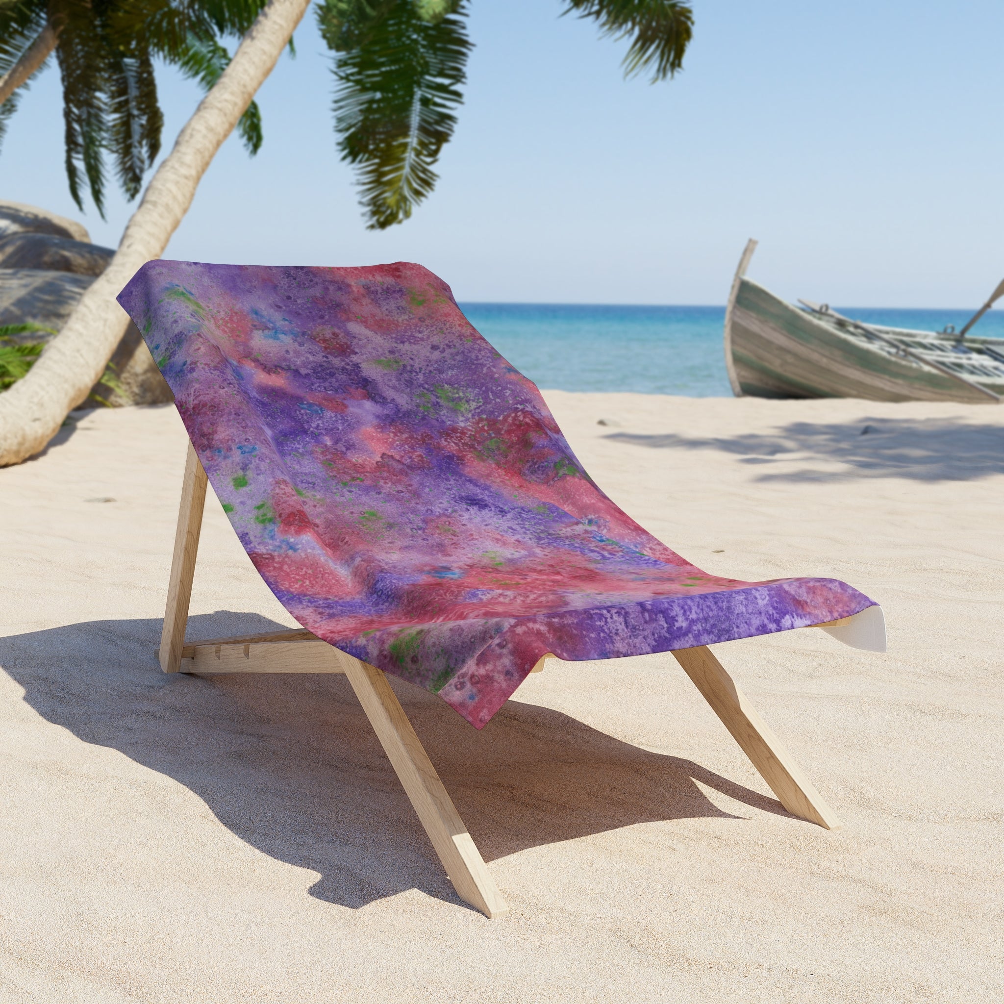 Colourful Abstract Beach Towels, Cotton Loop backing for Durability, 2 Sizes.  For Family and friends or a Special Gift #62 Resolutions