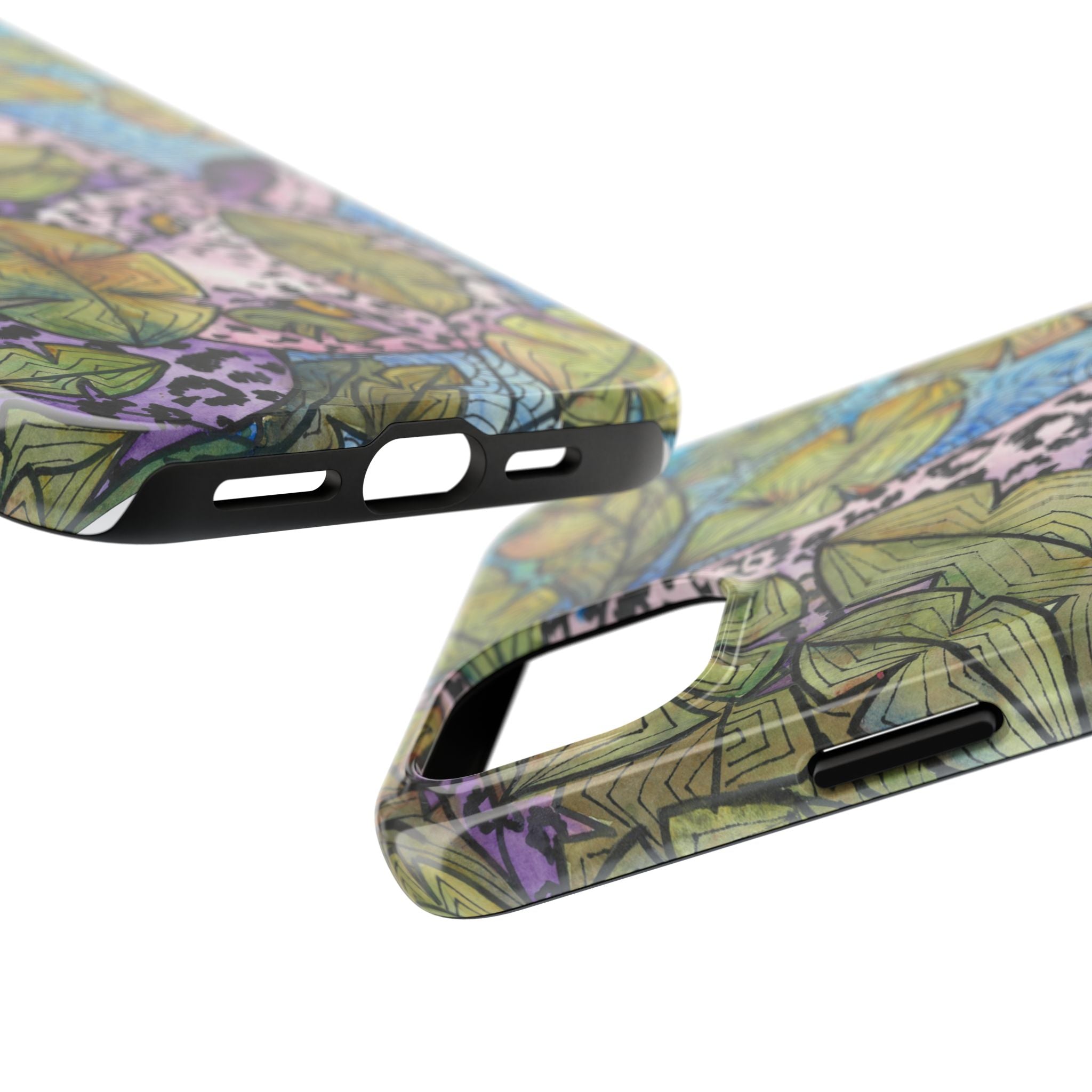 Tough Phone Case - All iPhones and Samsung Galaxys - Exciting Abstract Design #76 Purrfect Blend