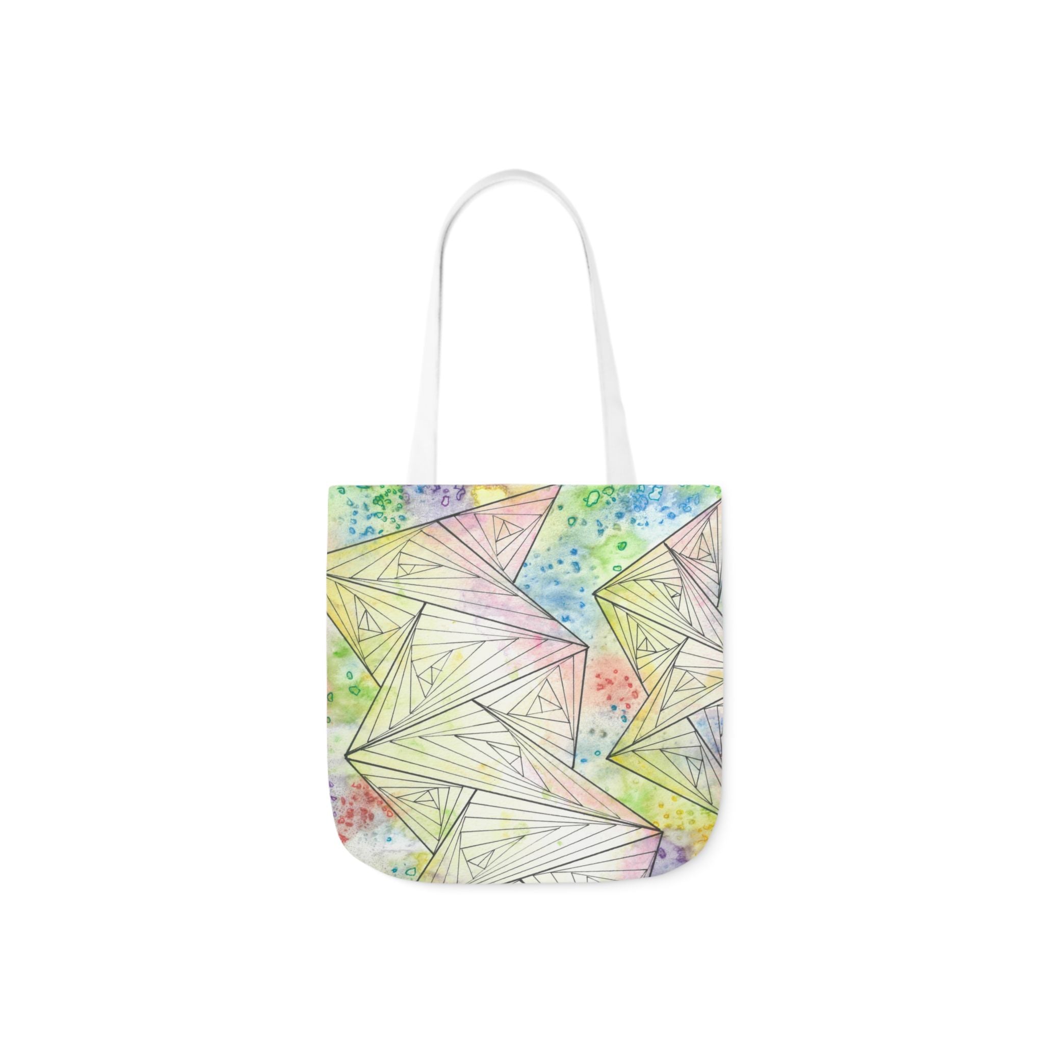 Canvas Tote Bags, Colourful Abstract Designs, 5-Color Straps, 3 Sizes.  For Family and friends or a Special Gift #59 Your Choice
