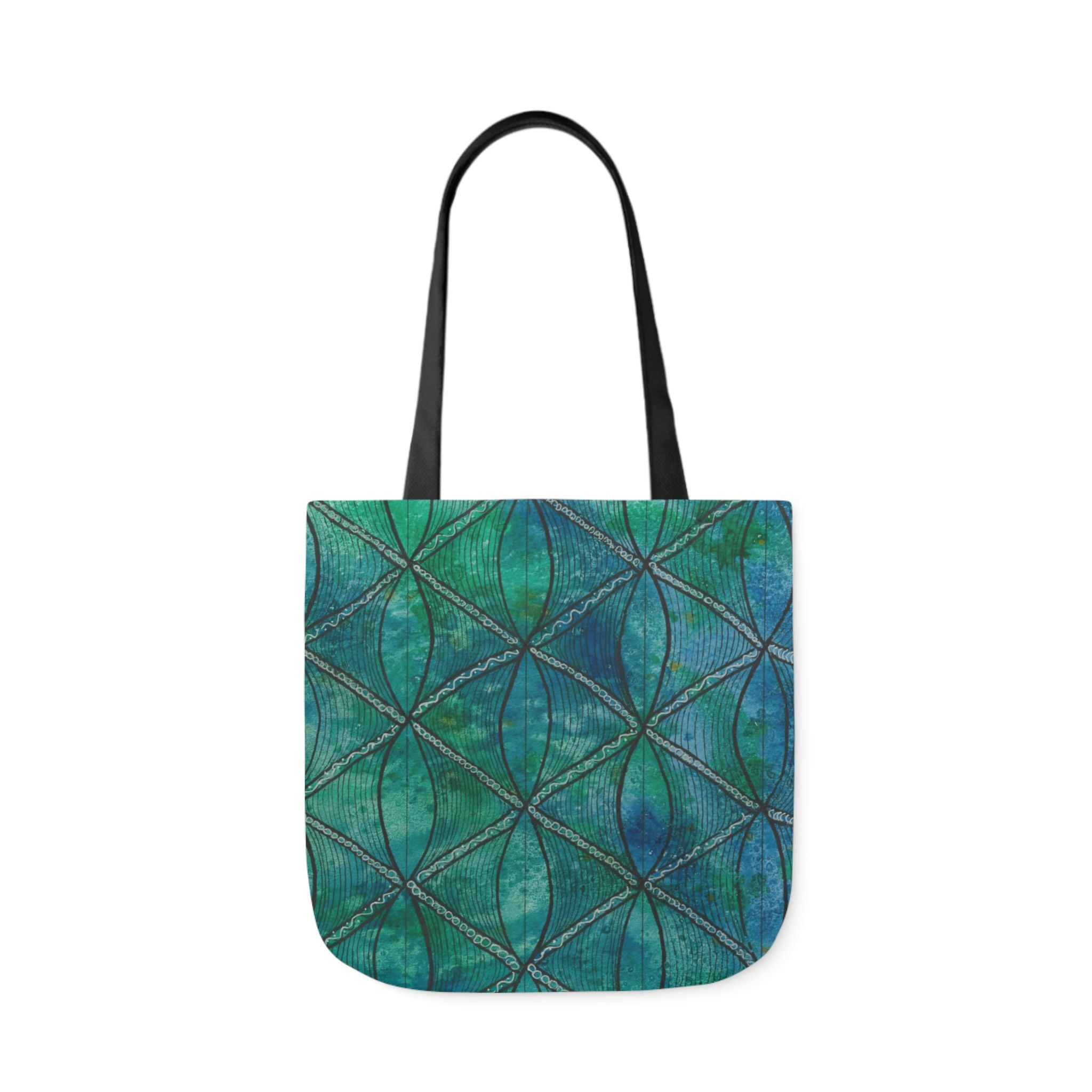 Canvas Tote Bags, Colourful Abstract Designs, 5-Color Straps, 3 Sizes.  For Family and friends or a Special Gift #58 Hows The Serenity