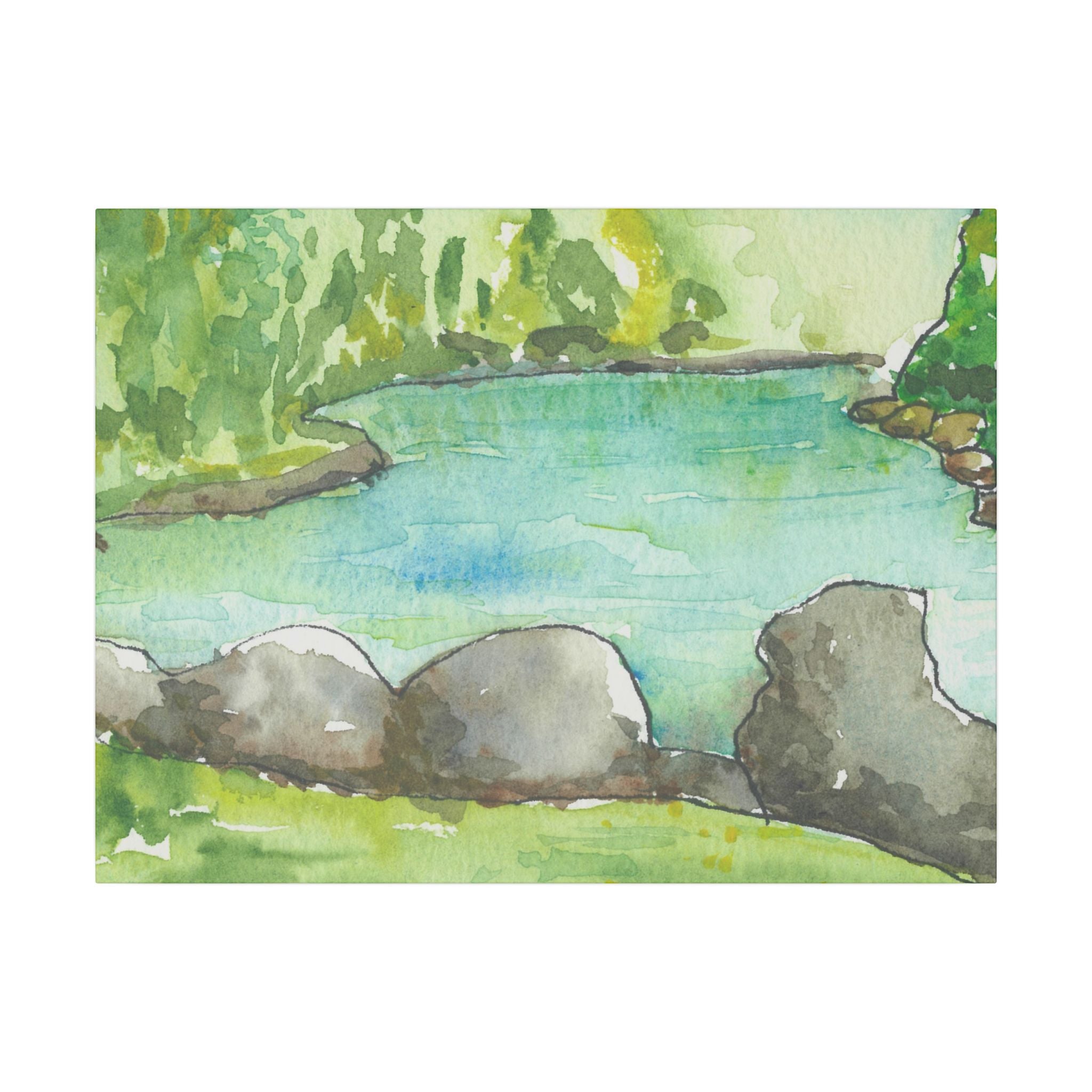 Large Colourful Wall Art, Canvas Prints, For Office, Bedroom or Living Room, or Special Gift #88 Tara River - Montenegro