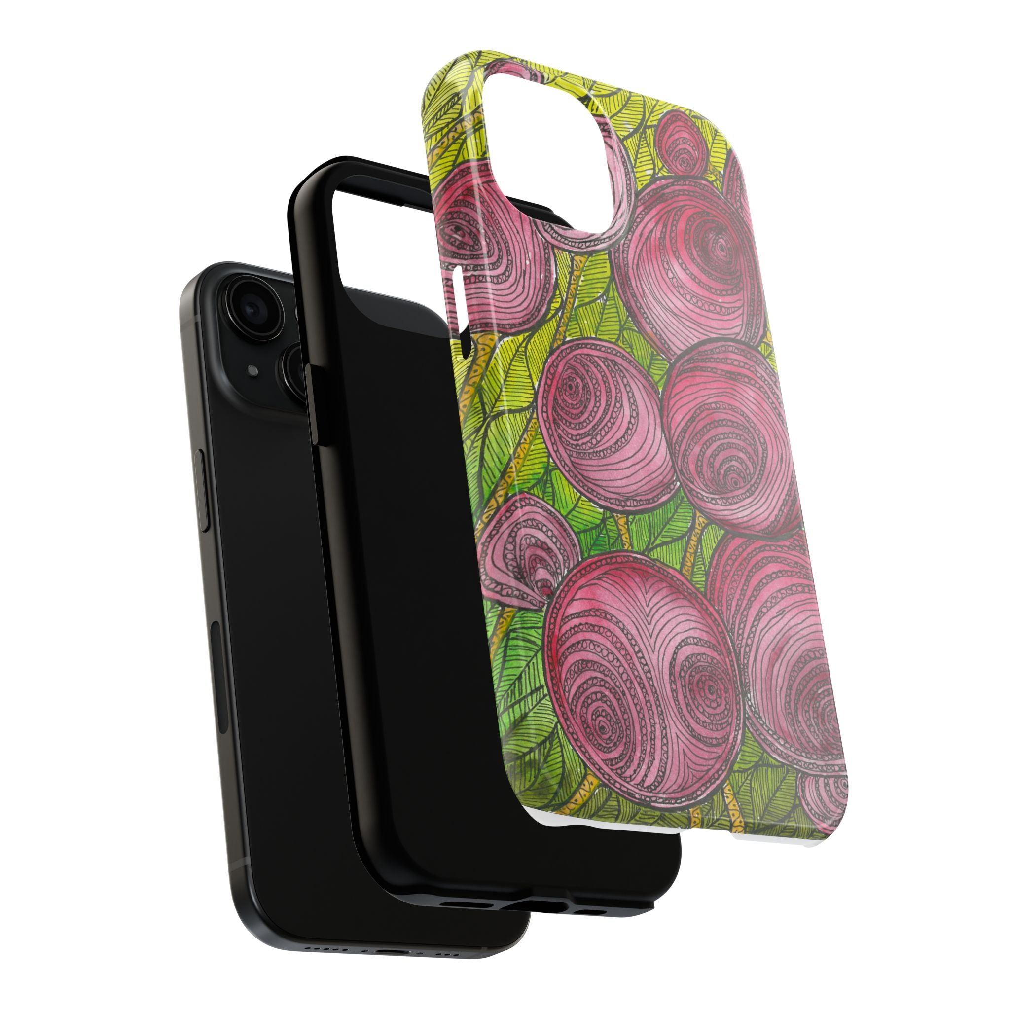 Tough Phone Case - All iPhones and Samsung Galaxys - Exciting Abstract Design #9 Spaced Blossoms