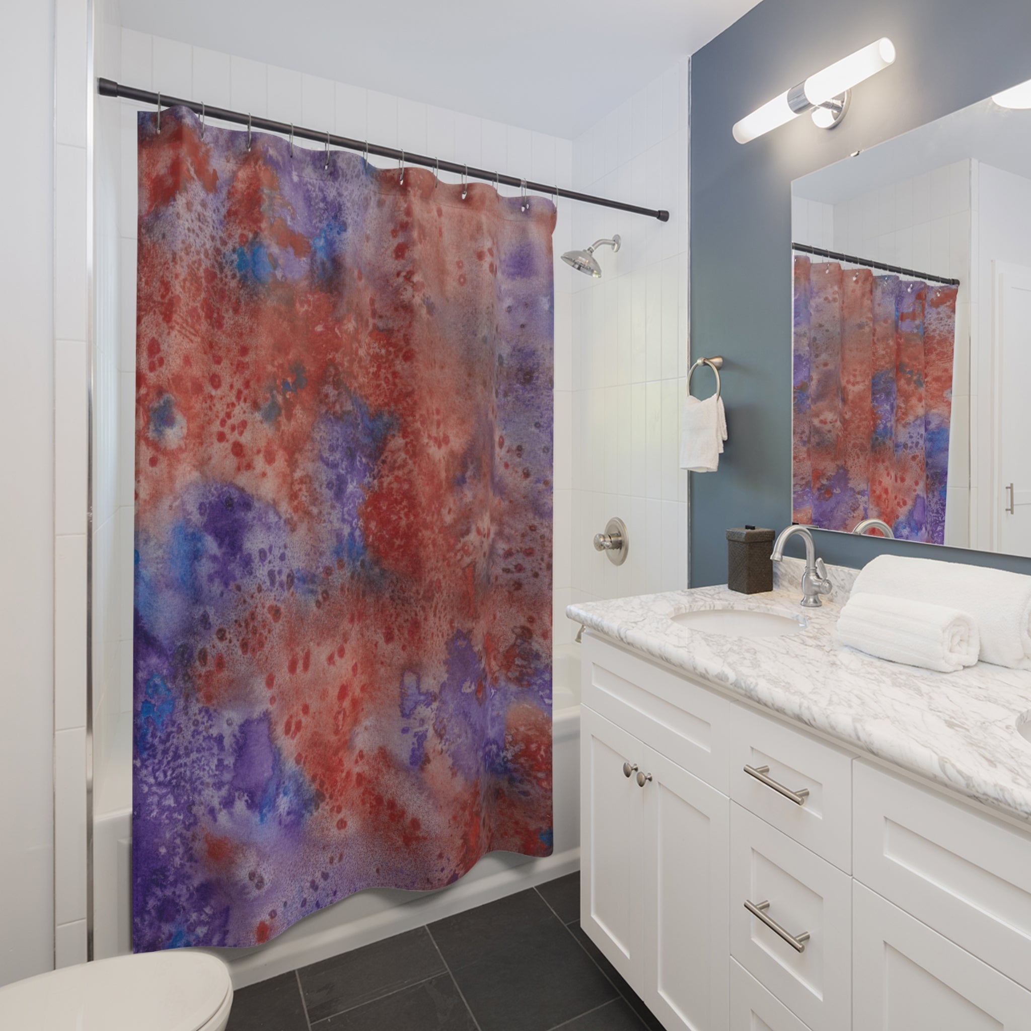 Beautiful Shower Curtains to Refresh Your Bathroom. Colourful Abstract Designs. Perfect For Your Bathroom or Special House-Warming Gift #51 In The Beginning