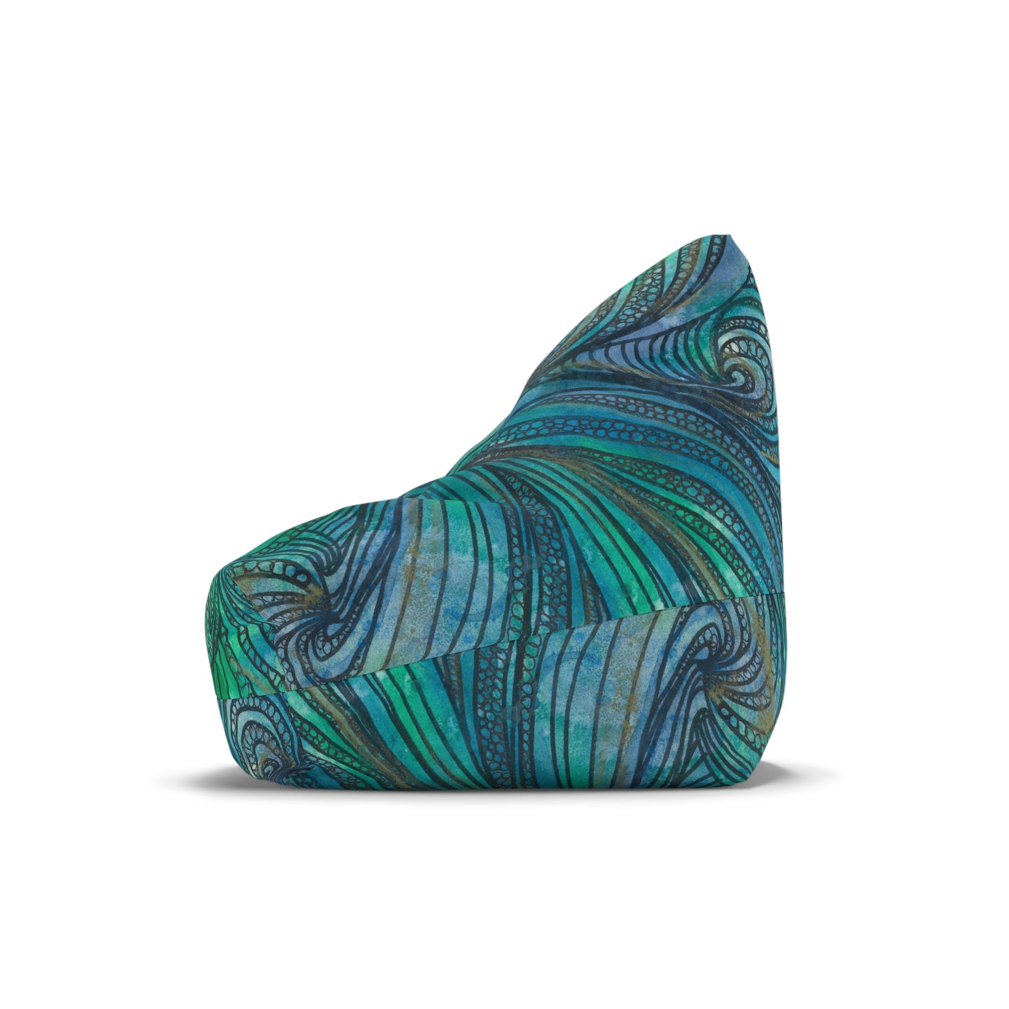 Bean Bag Chair Covers For Indoor & Outdoor - 2 Sizes - Exciting Abstract Design #71 Call of The Sea