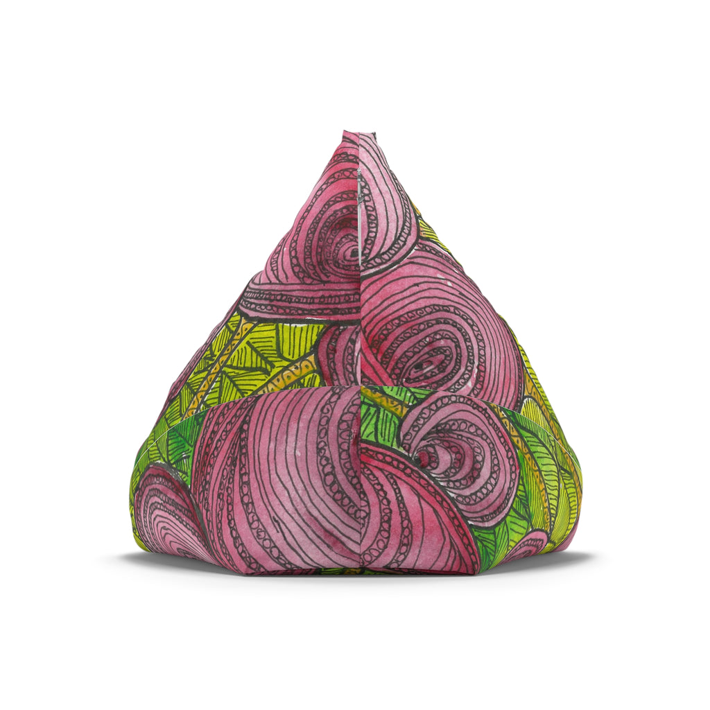 Bean Bag Chair Covers For Indoor & Outdoor - 2 Sizes - Exciting Abstract Design #9 Spaced Blossoms