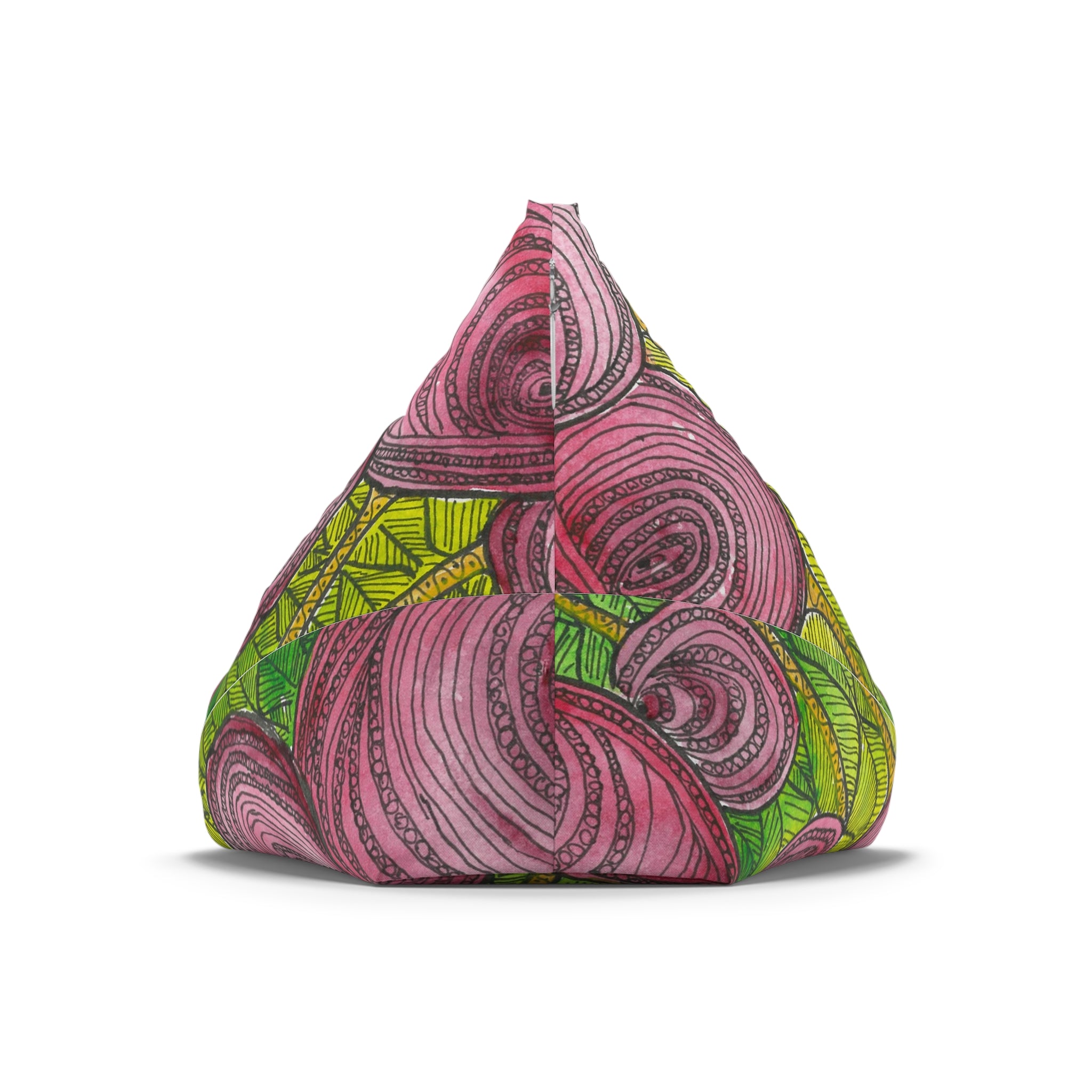 Bean Bag Chair Covers For Indoor & Outdoor - 2 Sizes - Exciting Abstract Design #9 Spaced Blossoms