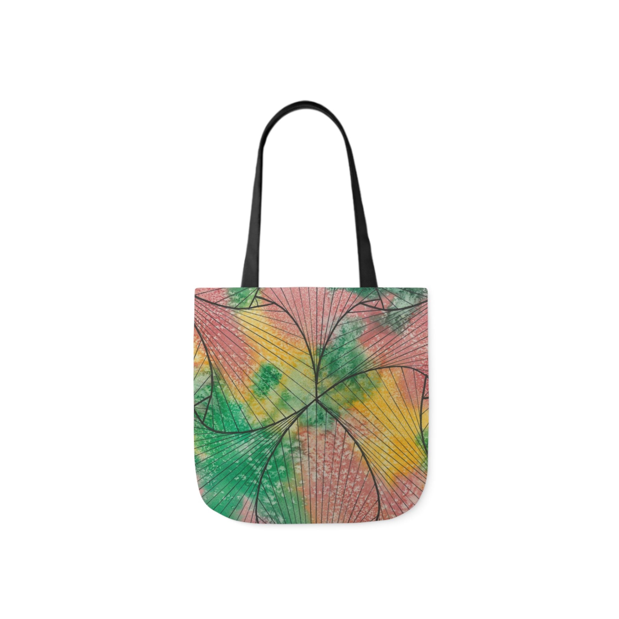 Canvas Tote Bags, Colourful Abstract Designs, 5-Color Straps, 3 Sizes.  For Family and friends or a Special Gift #49 Health and Wellbeing