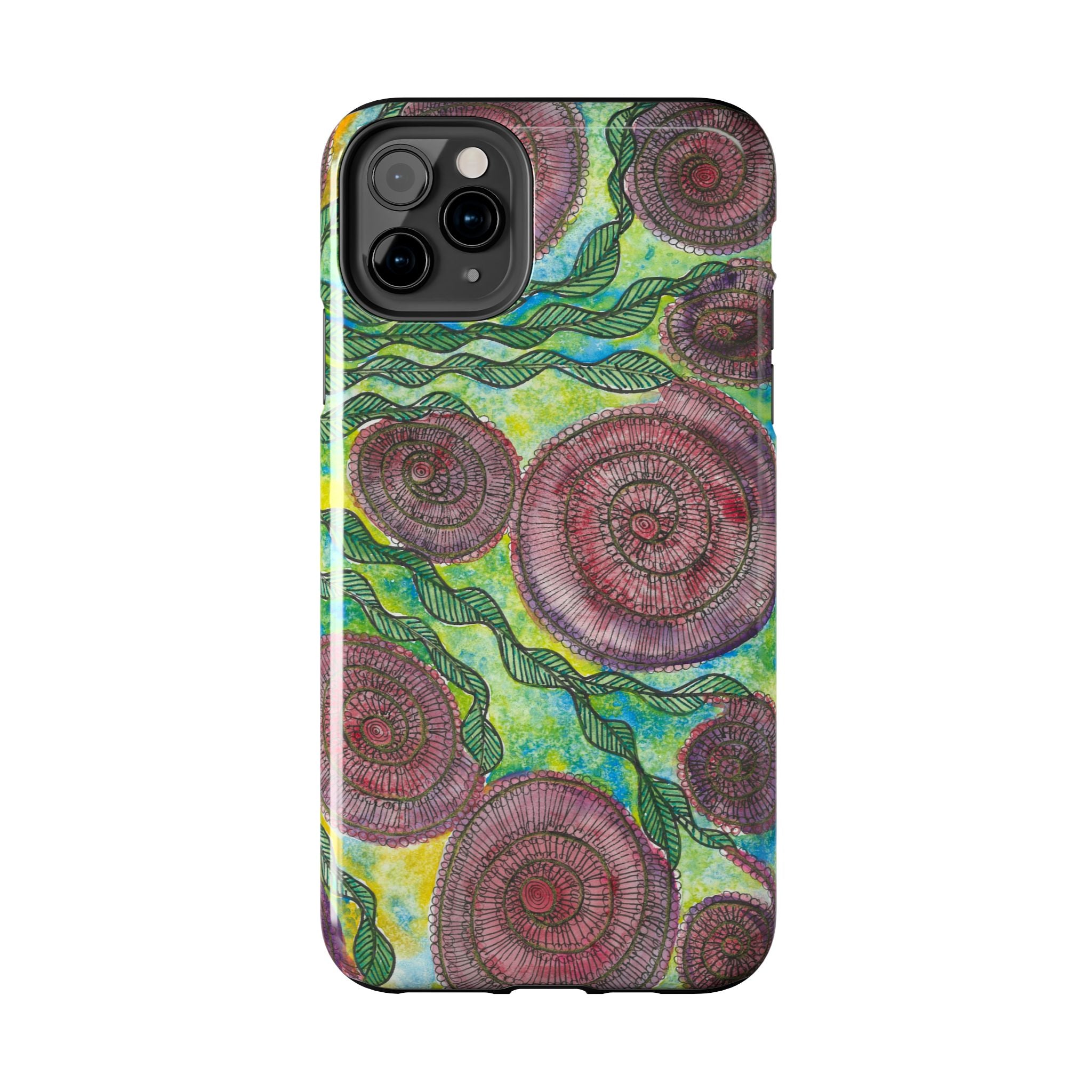 Tough Phone Case - All iPhones and Samsung Galaxys - Exciting Abstract Design #35 Beetroot To Yourself