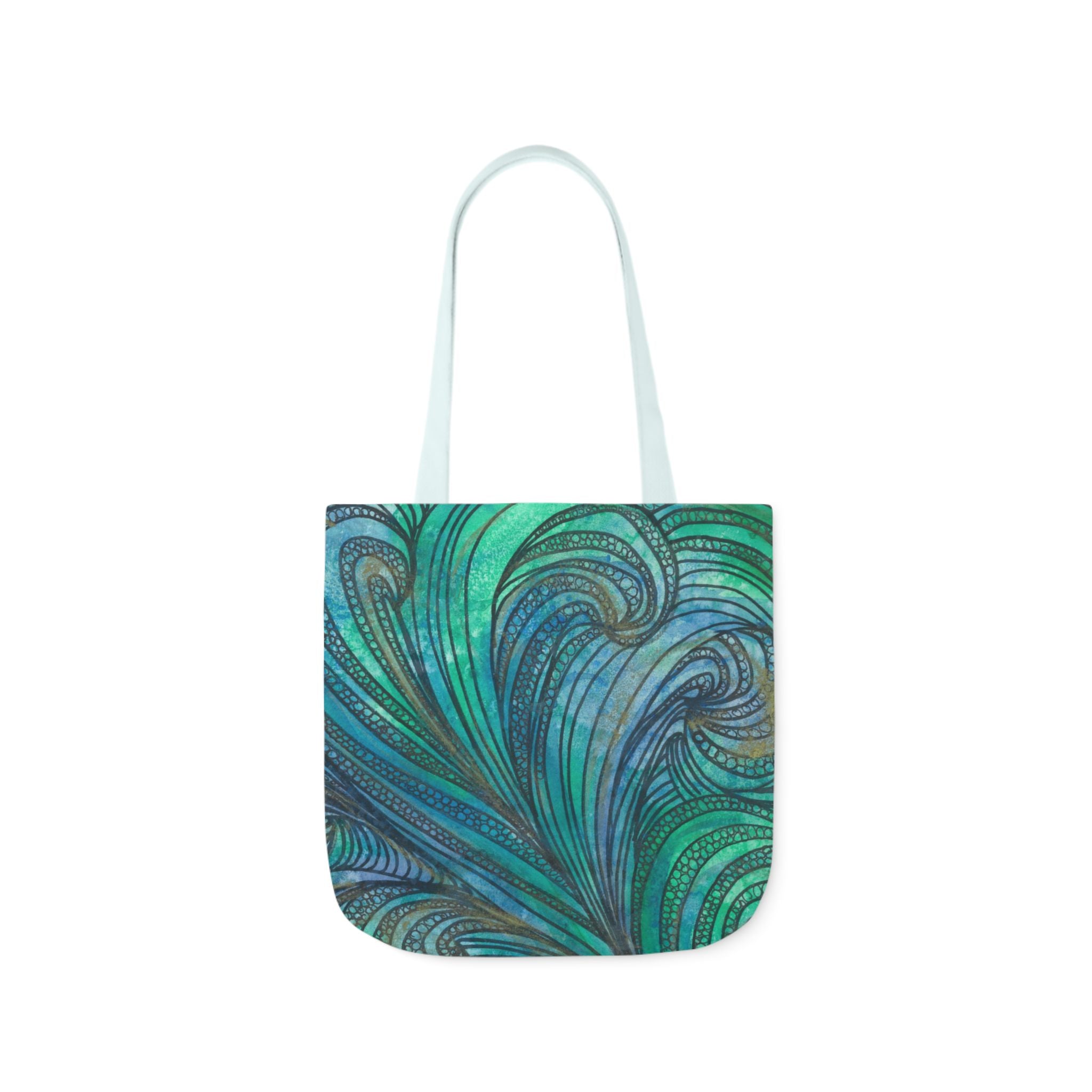 Canvas Tote Bags, Colourful Abstract Designs, 5-Color Straps, 3 Sizes.  For Family and friends or a Special Gift #71 Call Of The Sea