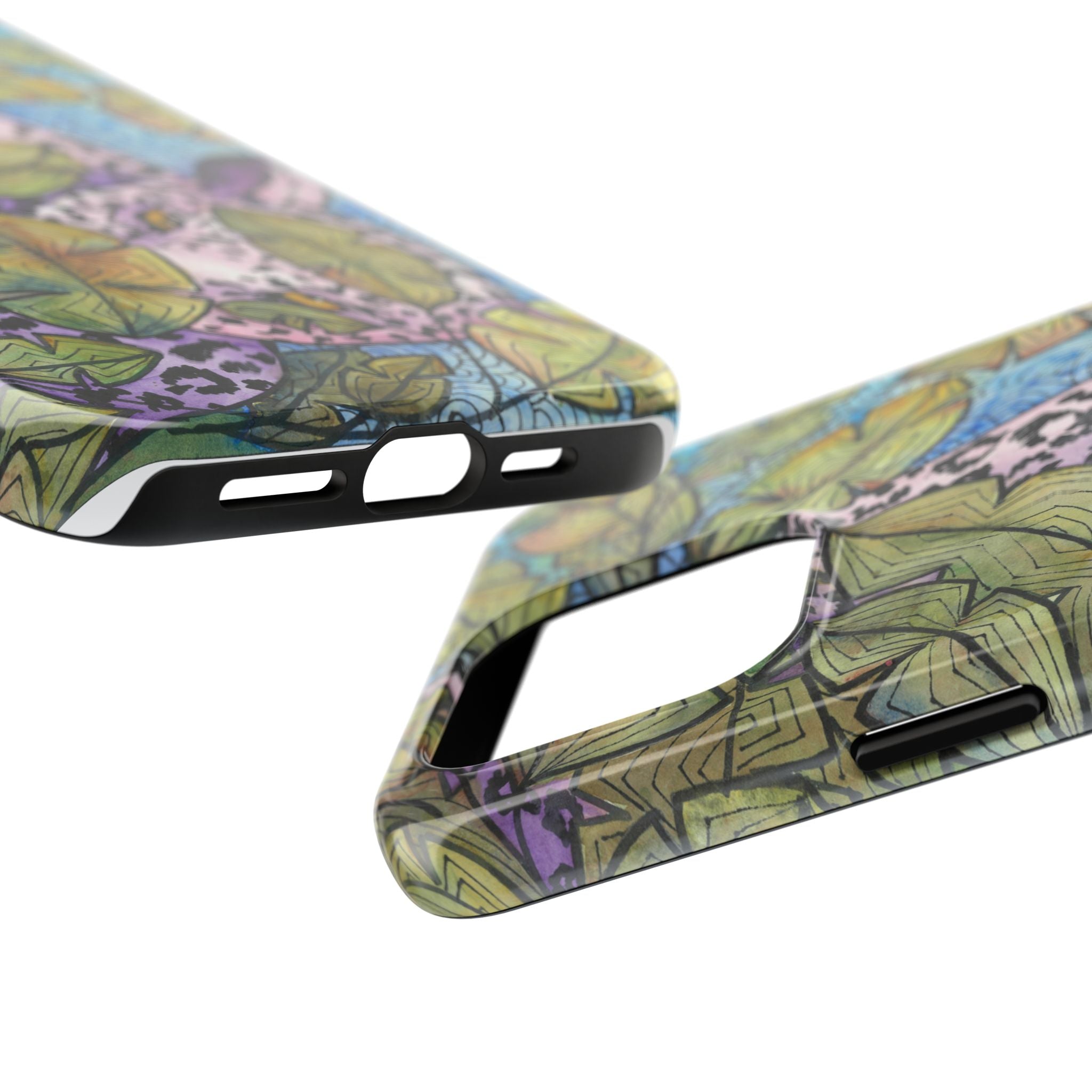 Tough Phone Case - All iPhones and Samsung Galaxys - Exciting Abstract Design #76 Purrfect Blend