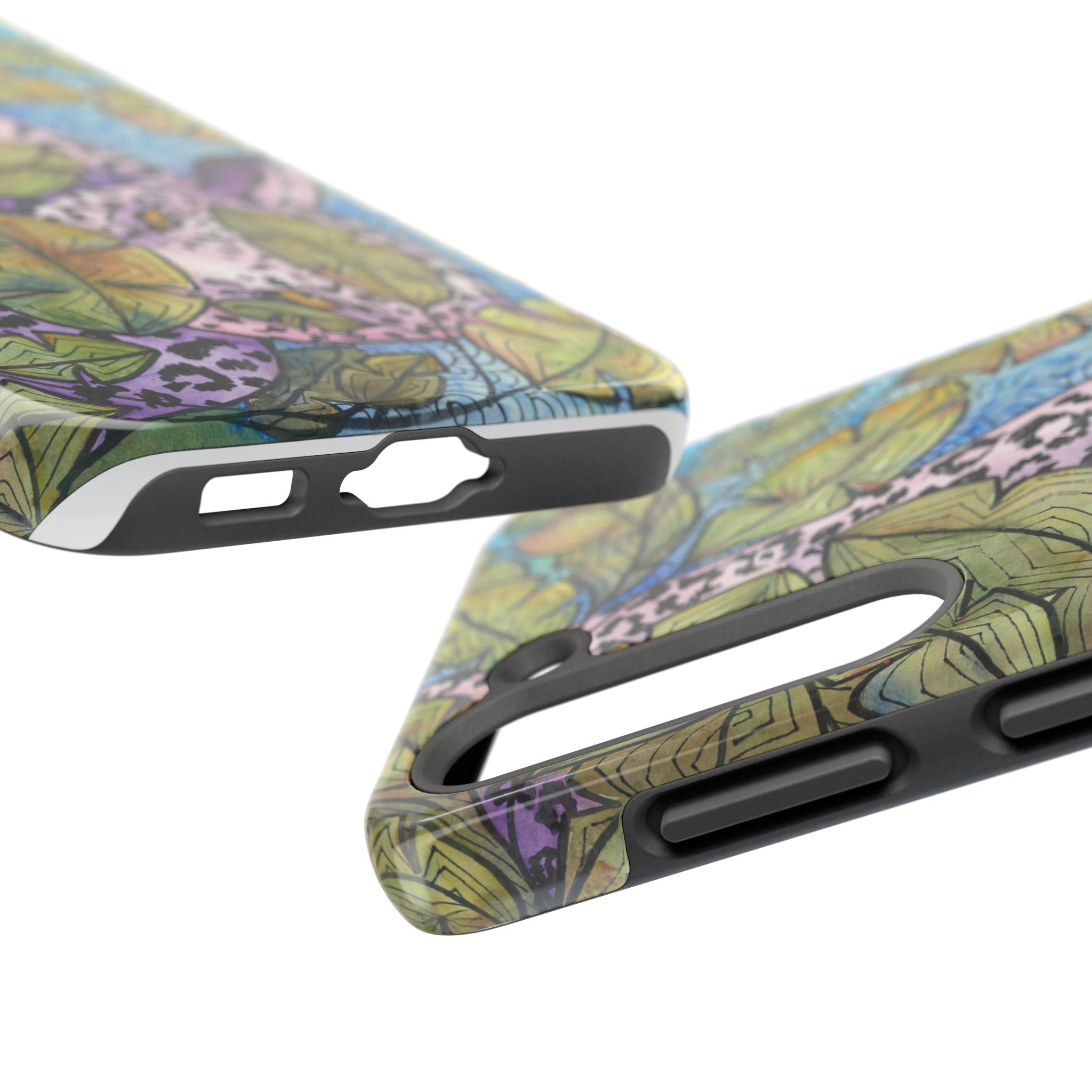 Tough Phone Case - All iPhones and Samsung Galaxys - Exciting Abstract Design #76 Purrfect Blend