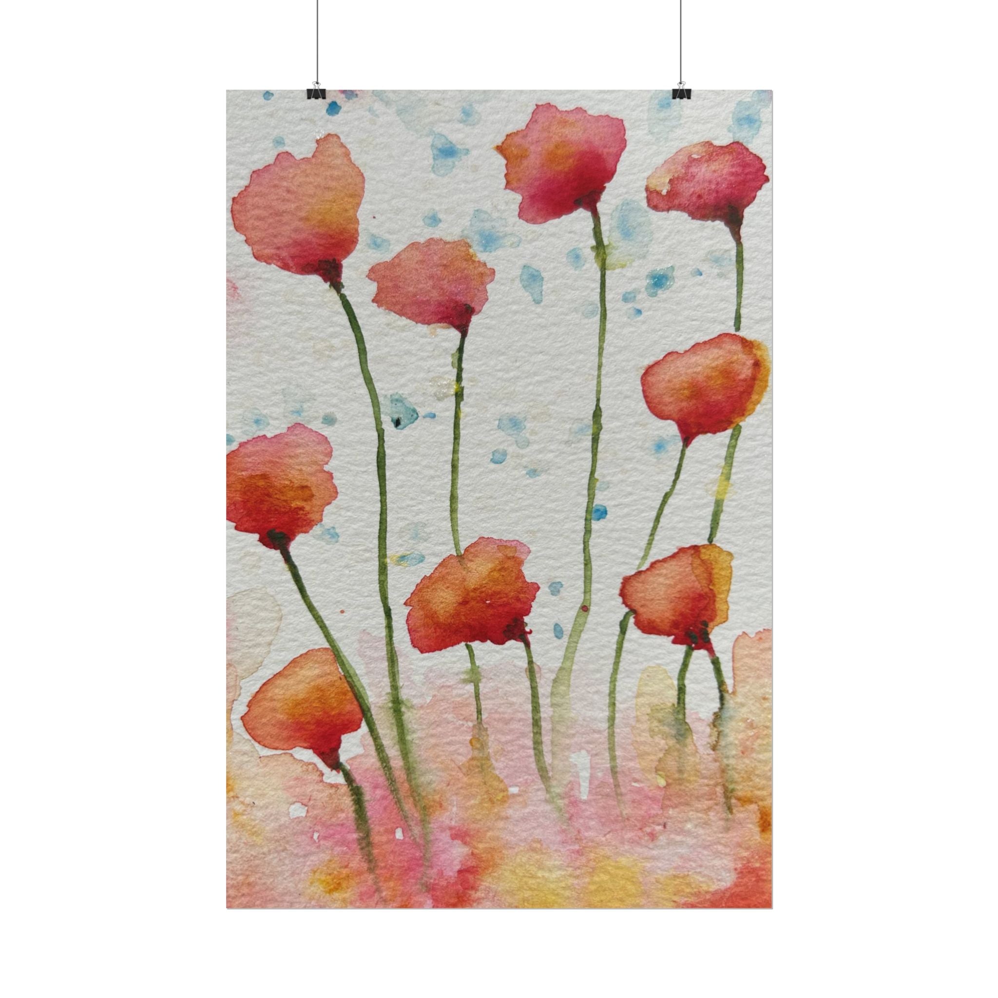 Large Colourful Wall Art, Posters & Prints, For Office, Bedroom or Living Room, or Special Gift #94 Poppies Galore
