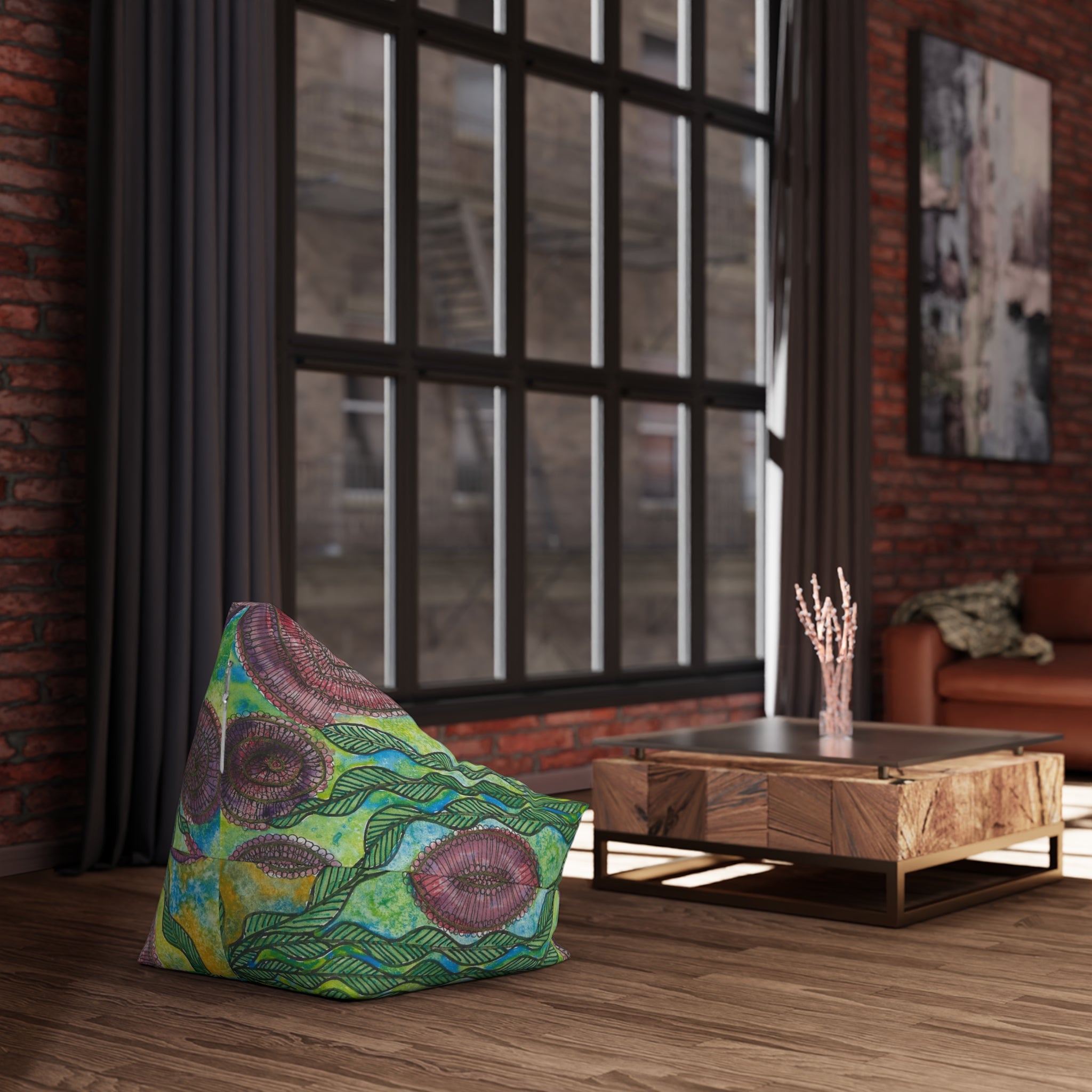 Bean Bag Chair Covers For Indoor & Outdoor - 2 Sizes - Exciting Abstract Design #35 Beetroot To Yourself