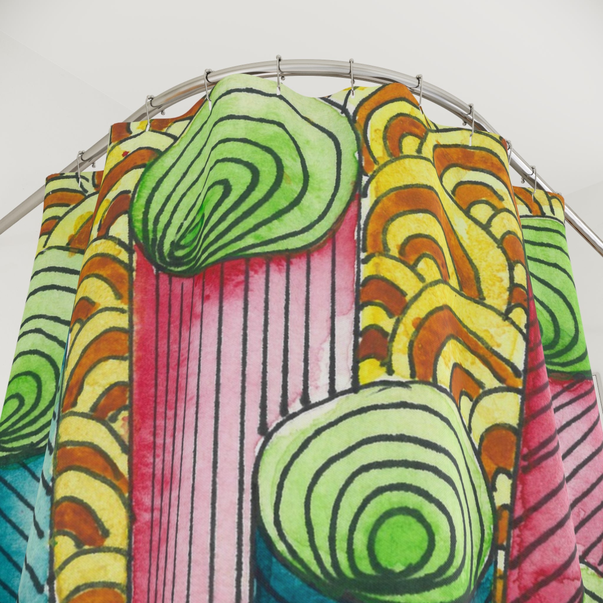 Beautiful Shower Curtains to Refresh Your Bathroom. Colourful Abstract Designs. Perfect For Your Bathroom or Special House-Warming Gift #93 On A Mission