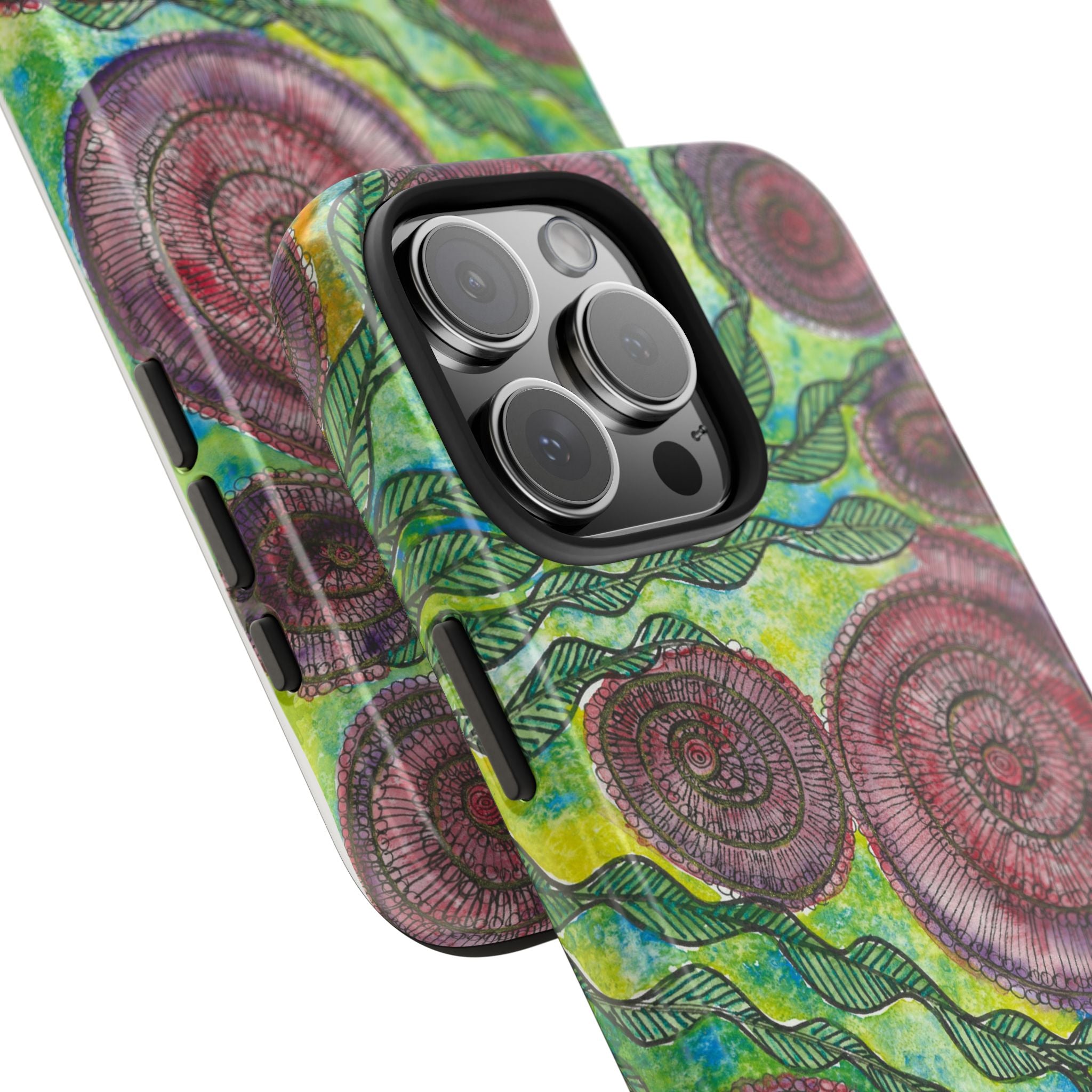 Tough Phone Case - All iPhones and Samsung Galaxys - Exciting Abstract Design #35 Beetroot To Yourself