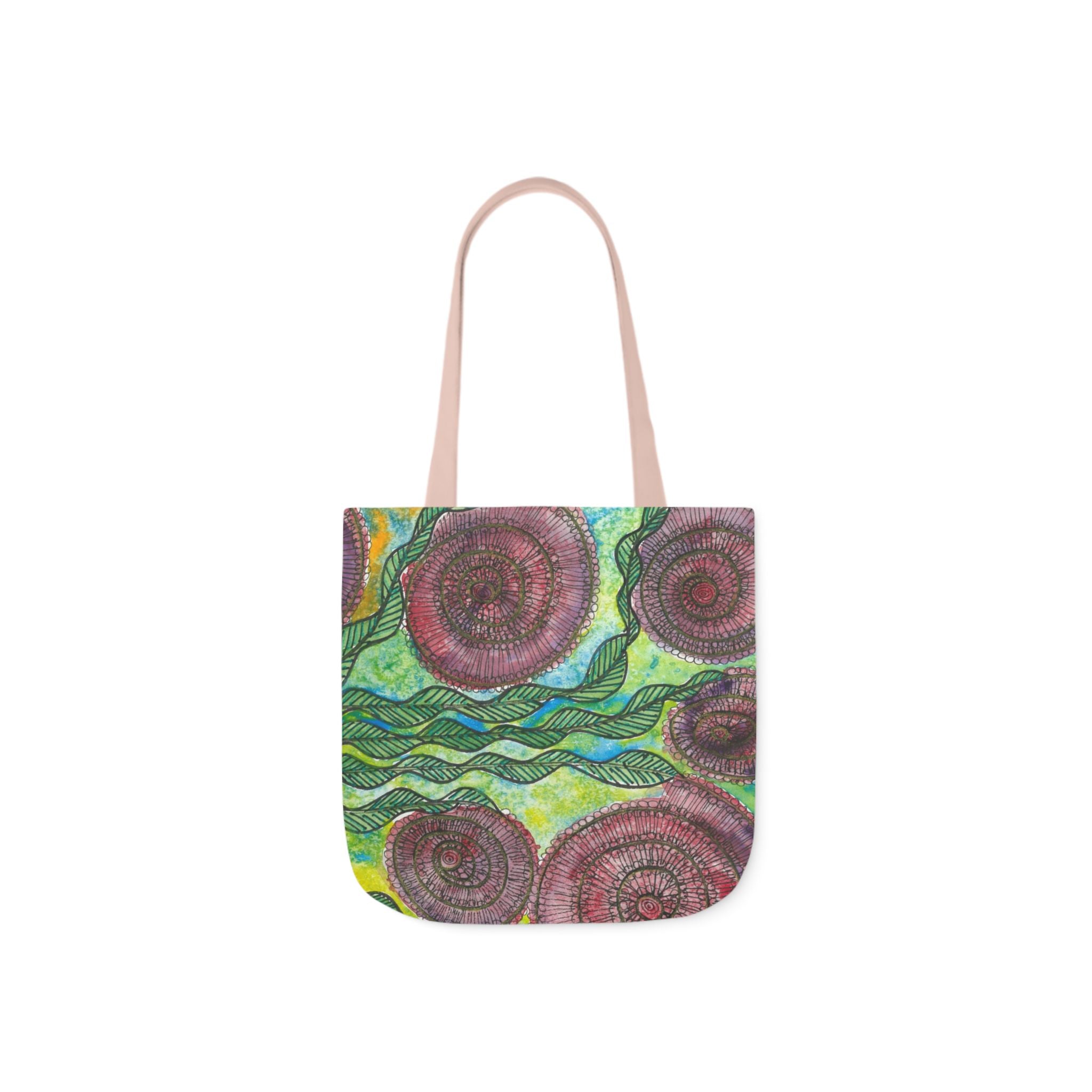 Canvas Tote Bags, Colourful Abstract Designs, 5-Color Straps, 3 Sizes.  For Family and friends or a Special Gift #35 Beetroot To Yourself