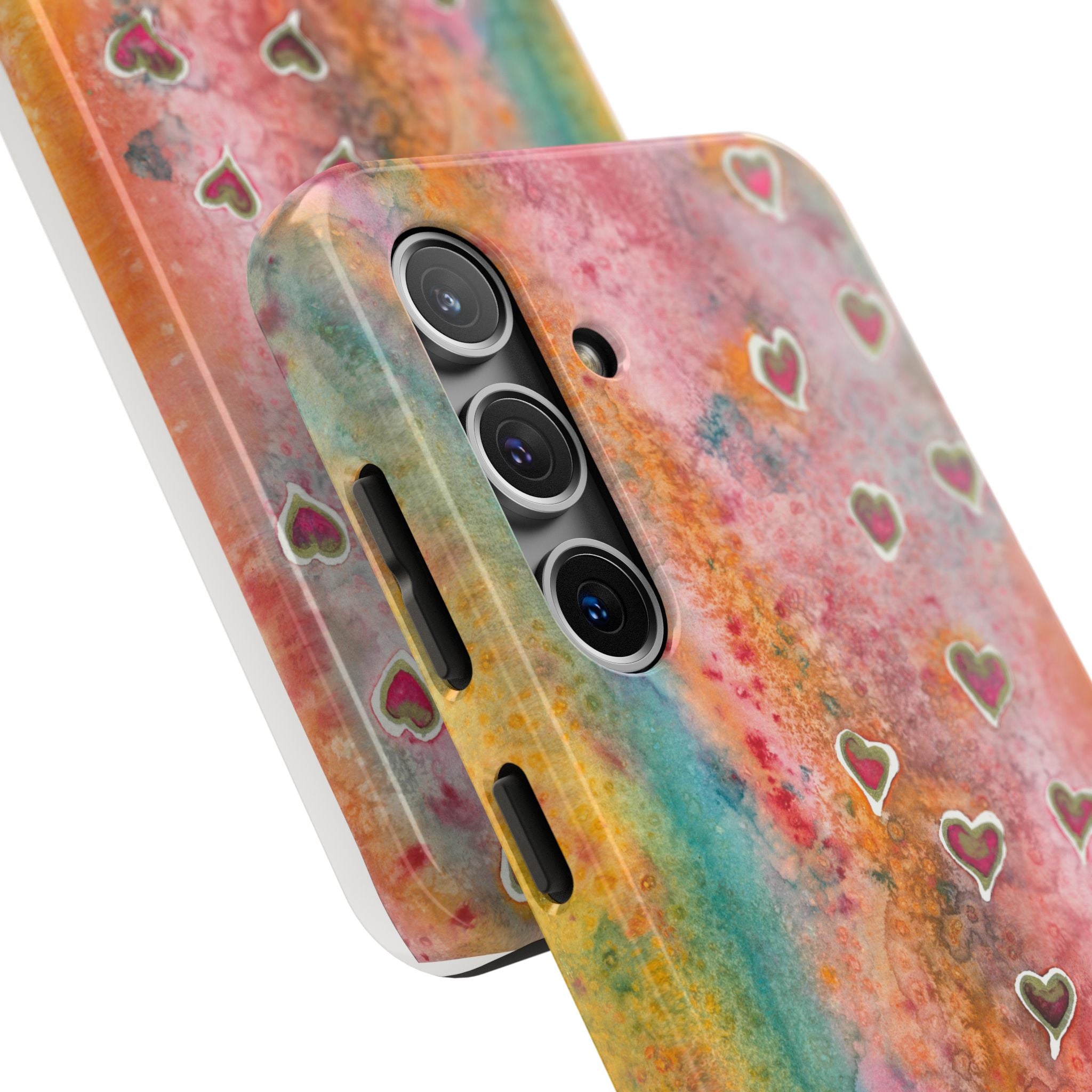 Tough Phone Case - All iPhones and Samsung Galaxys - Exciting Abstract Design #96 Love, Friendship, integrity