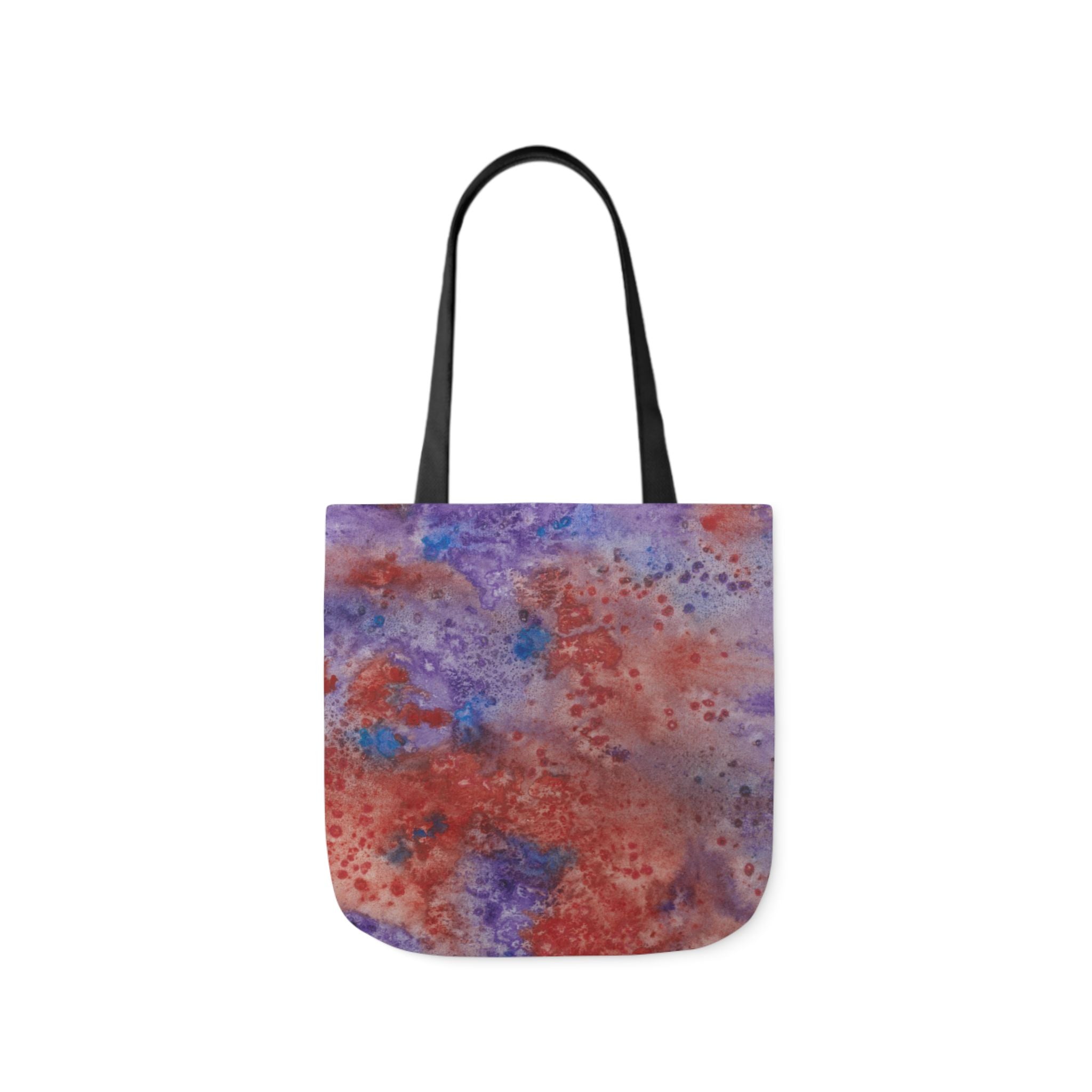 Canvas Tote Bags, Colourful Abstract Designs, 5-Color Straps, 3 Sizes.  For Family and friends or a Special Gift #51 In The Beginning