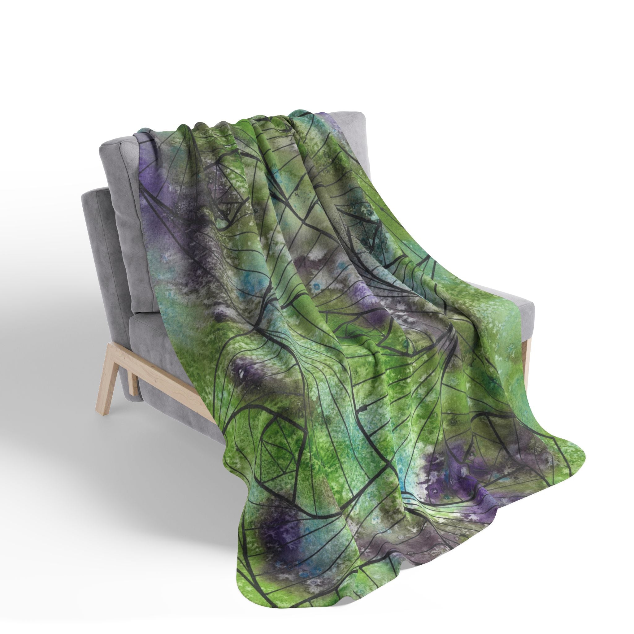 Fleece Throw Blanket, Textured Sherpa Underside, Hemmed, 2 Sizes. Colourful Abstract Design. Perfect for Bedroom, Living Room, or Special Gift #55 Of Course Im Sure