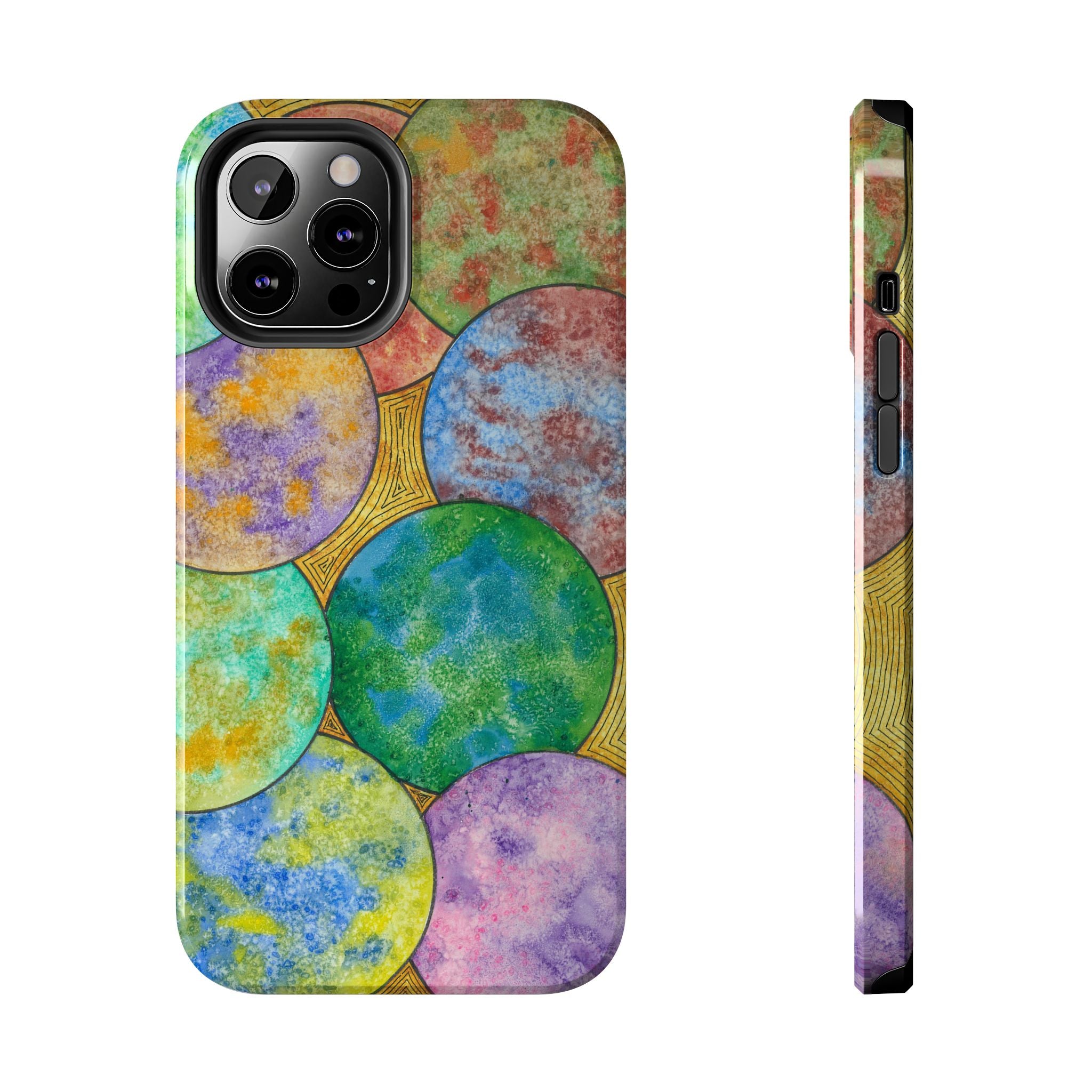 Tough Phone Case - All iPhones and Samsung Galaxys - Exciting Abstract Design #61 Worlds Apart