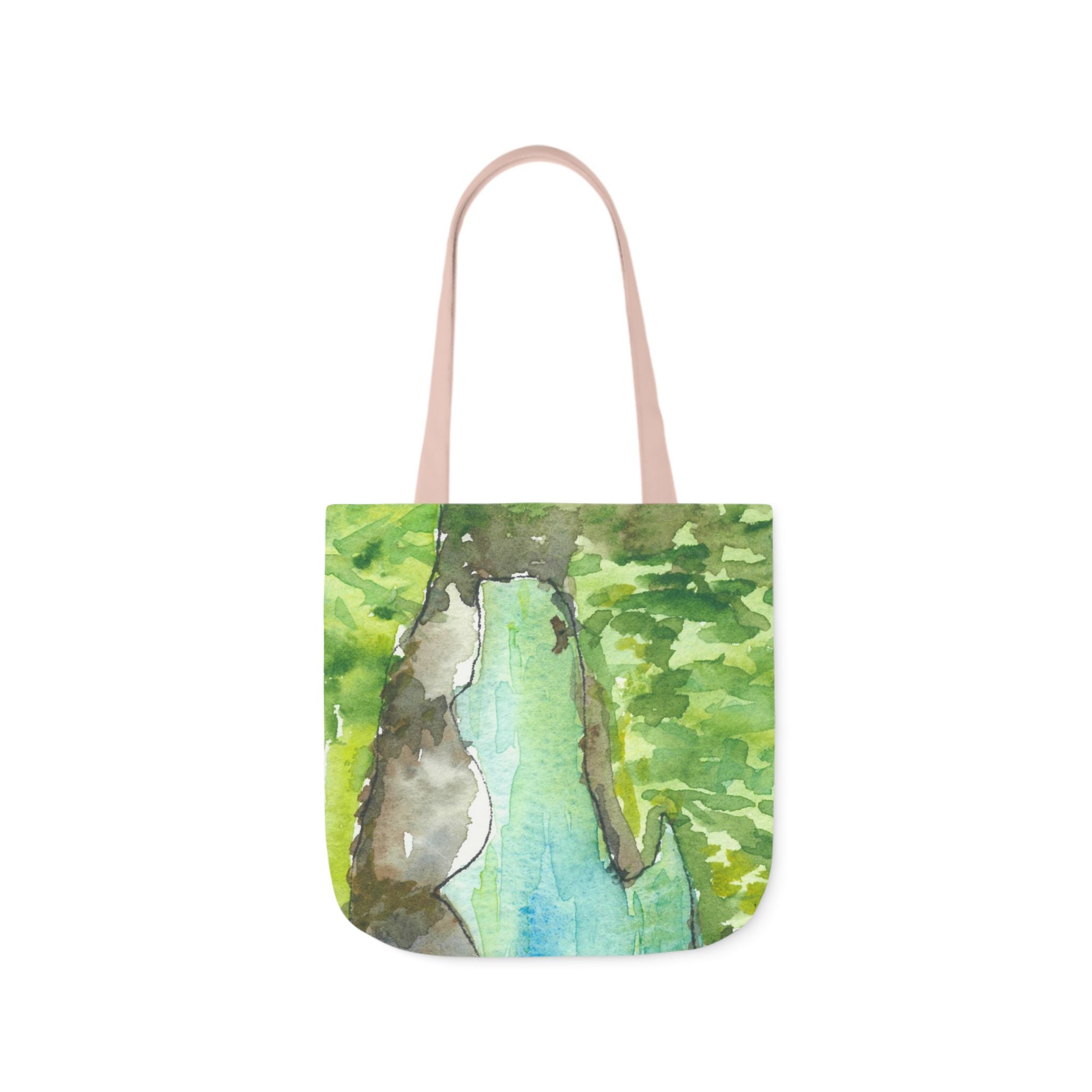 Canvas Tote Bags, Colourful Abstract Designs, 5-Color Straps, 3 Sizes.  For Family and friends or a Special Gift #88 Tara River