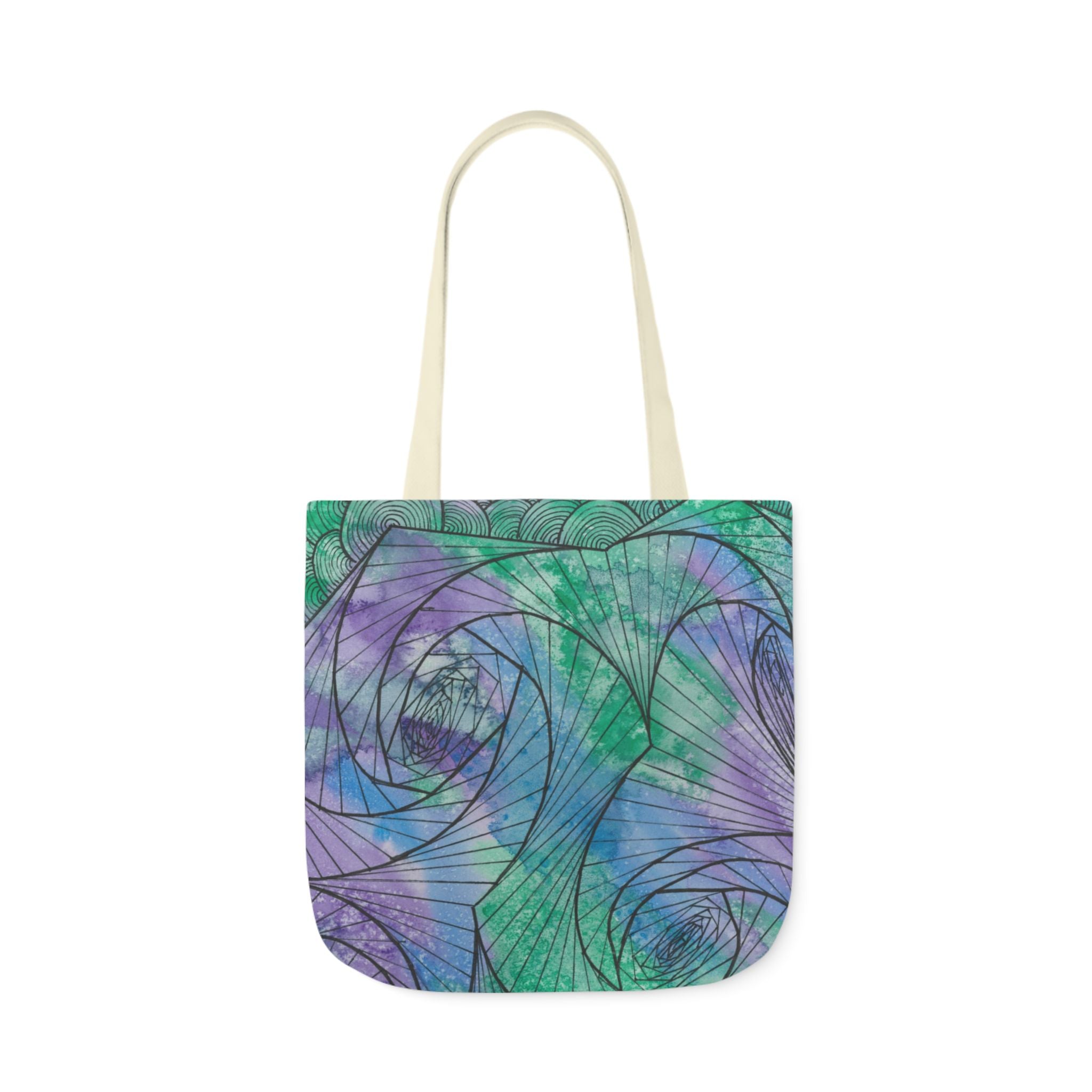 Canvas Tote Bags, Colourful Abstract Designs, 5-Color Straps, 3 Sizes.  For Family and friends or a Special Gift #50 If Not Now When